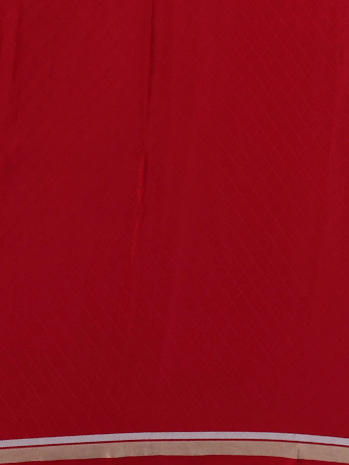 Baby Pink - Red Banarasi Mushru Silk Saree - Image 4