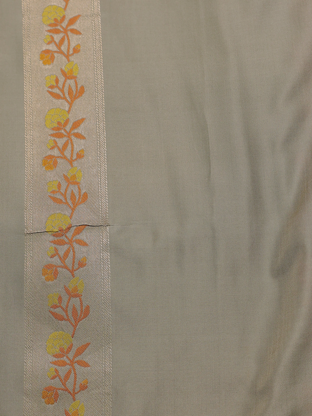 Beige Banarasi Silk Saree - Image 4