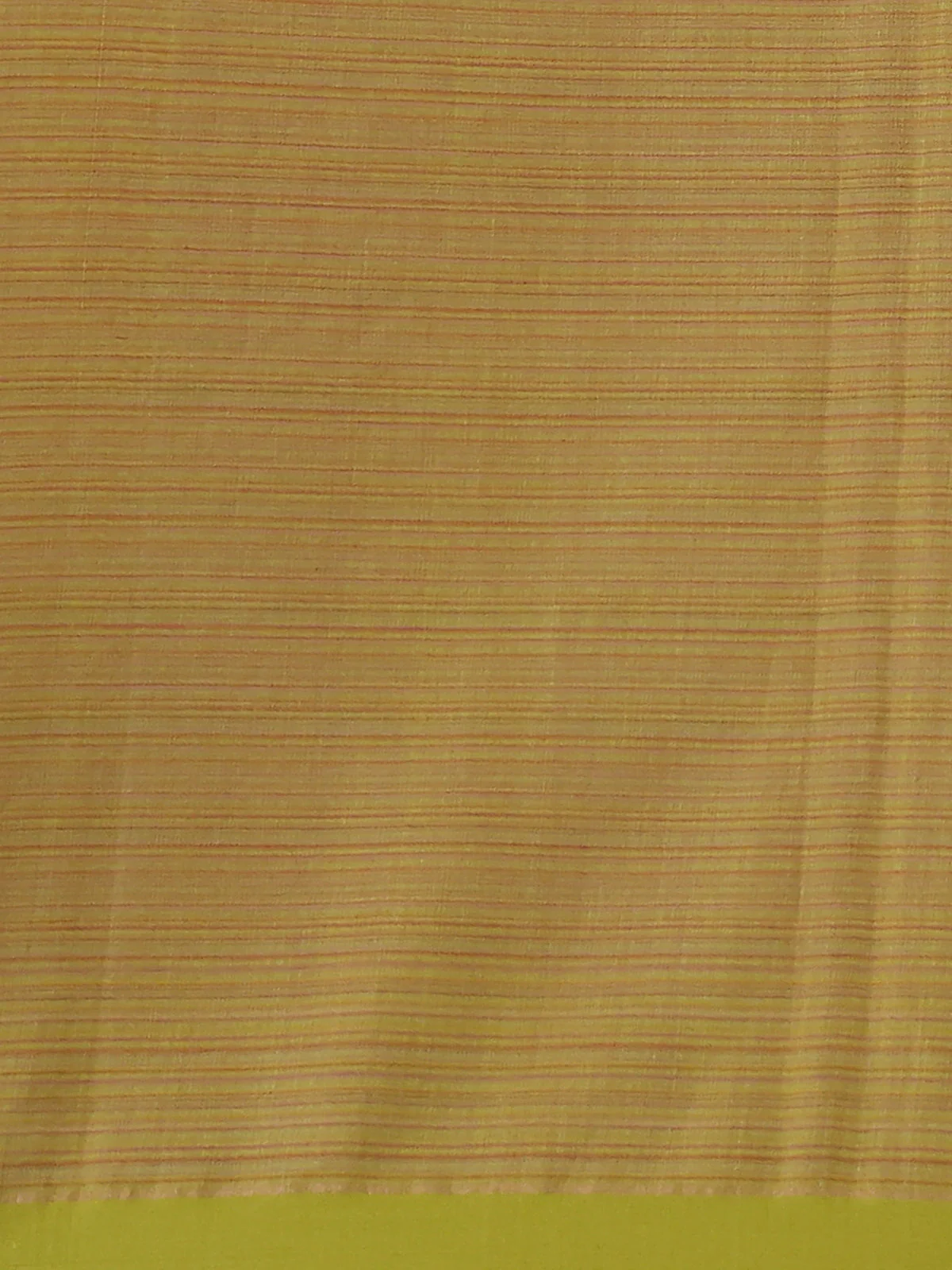 Beige- Lime Green Banarasi Dhakai Kora Silk Saree - Image 4