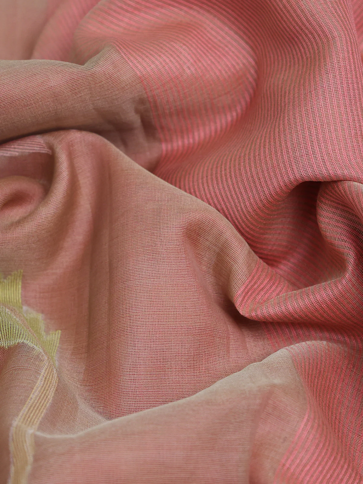 Beige-Peach Banarasi Dhakai Kora Silk Saree - Image 3