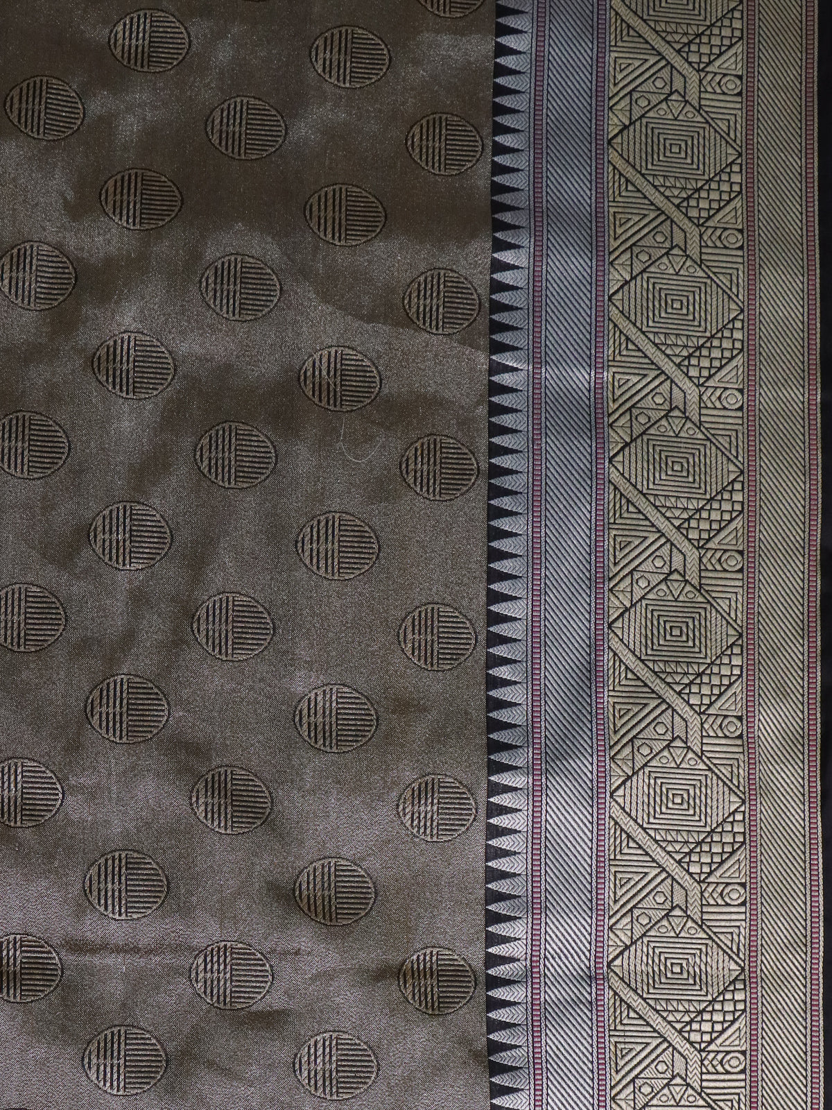 Black Banarasi Silk Saree - Image 4