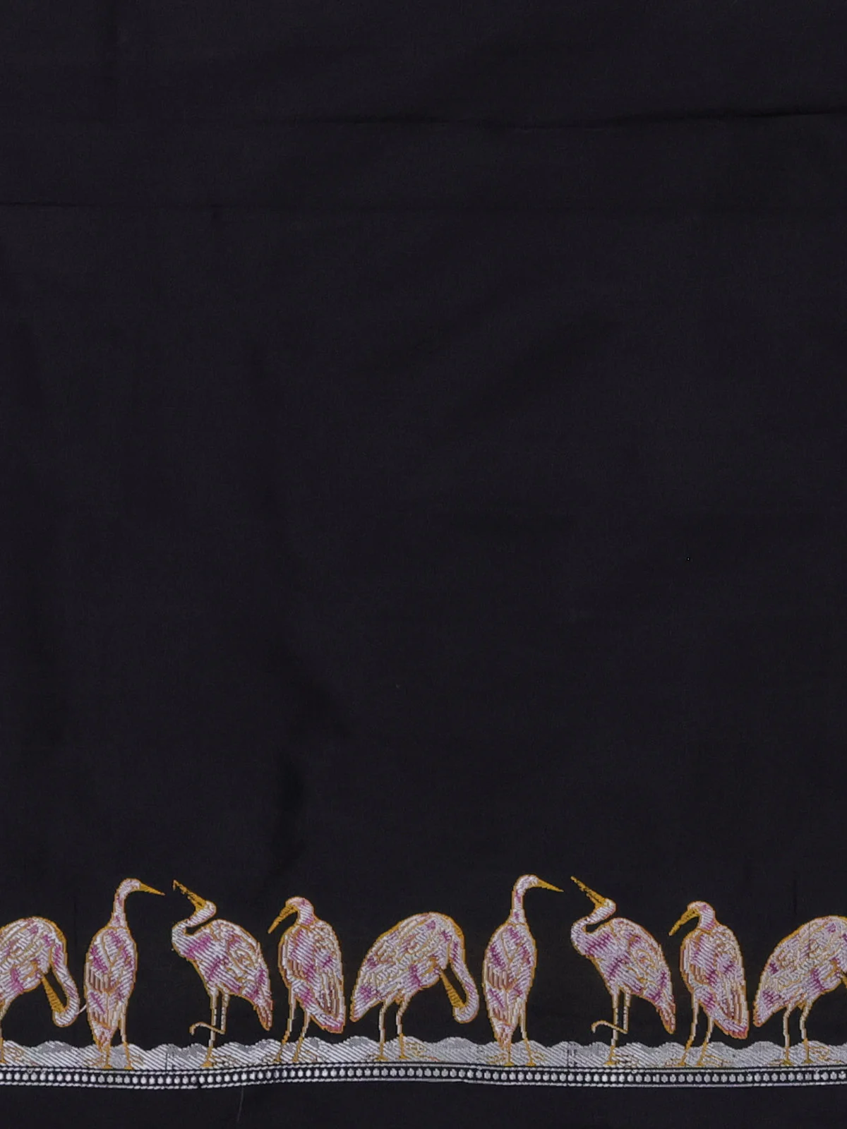 Black Banarasi Silk Saree - Image 3