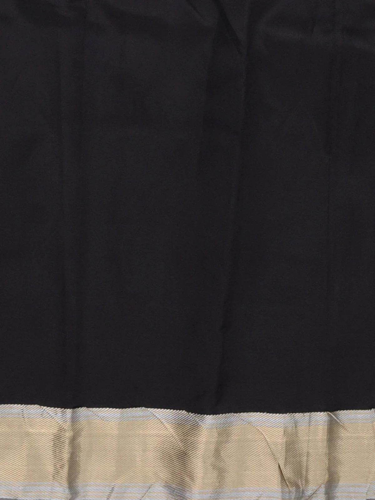 Black Chanderi Silk Saree - Image 3