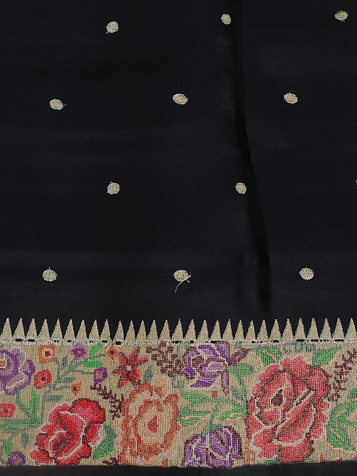 Black Organza Silk Saree - Image 4