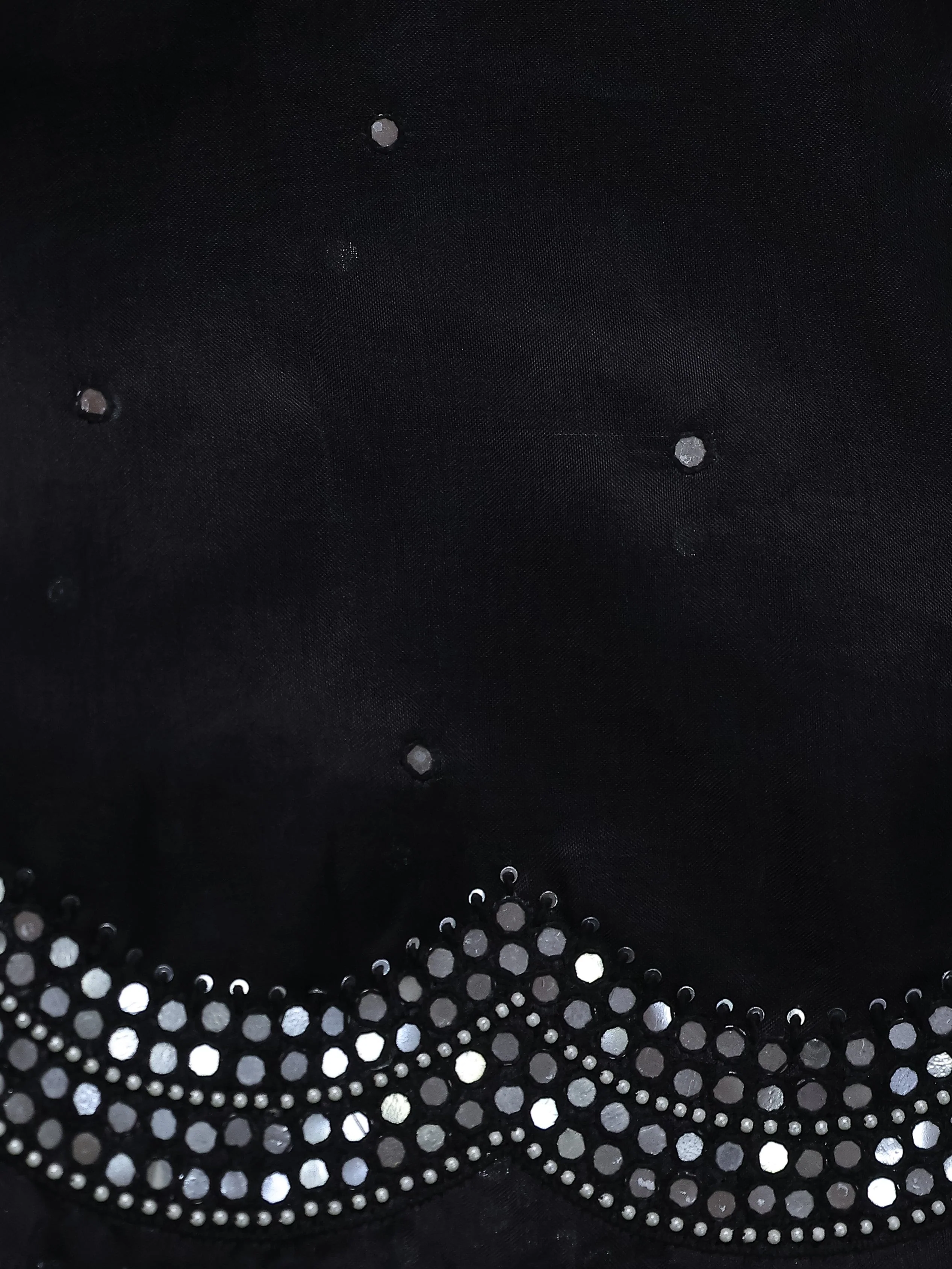 Black Organza Silk Saree - Image 4