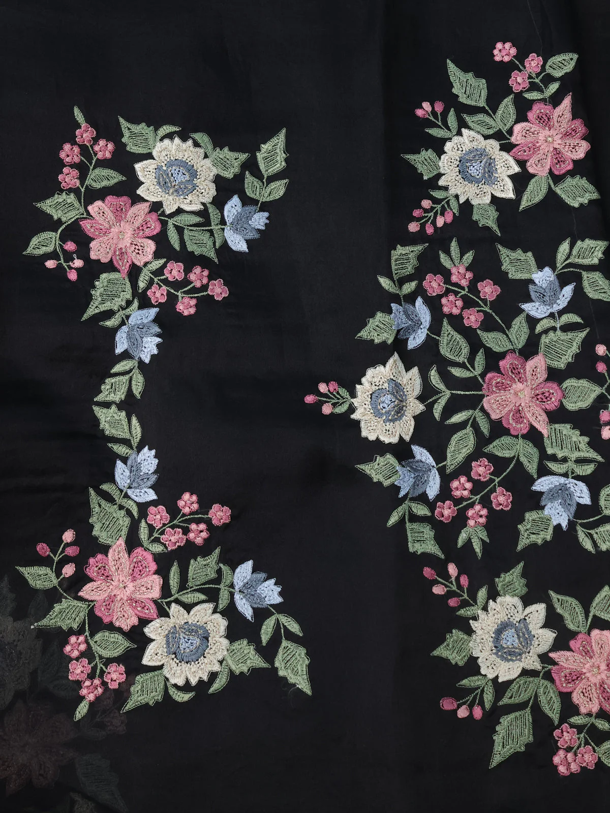 Black Organza Silk Saree - Image 4