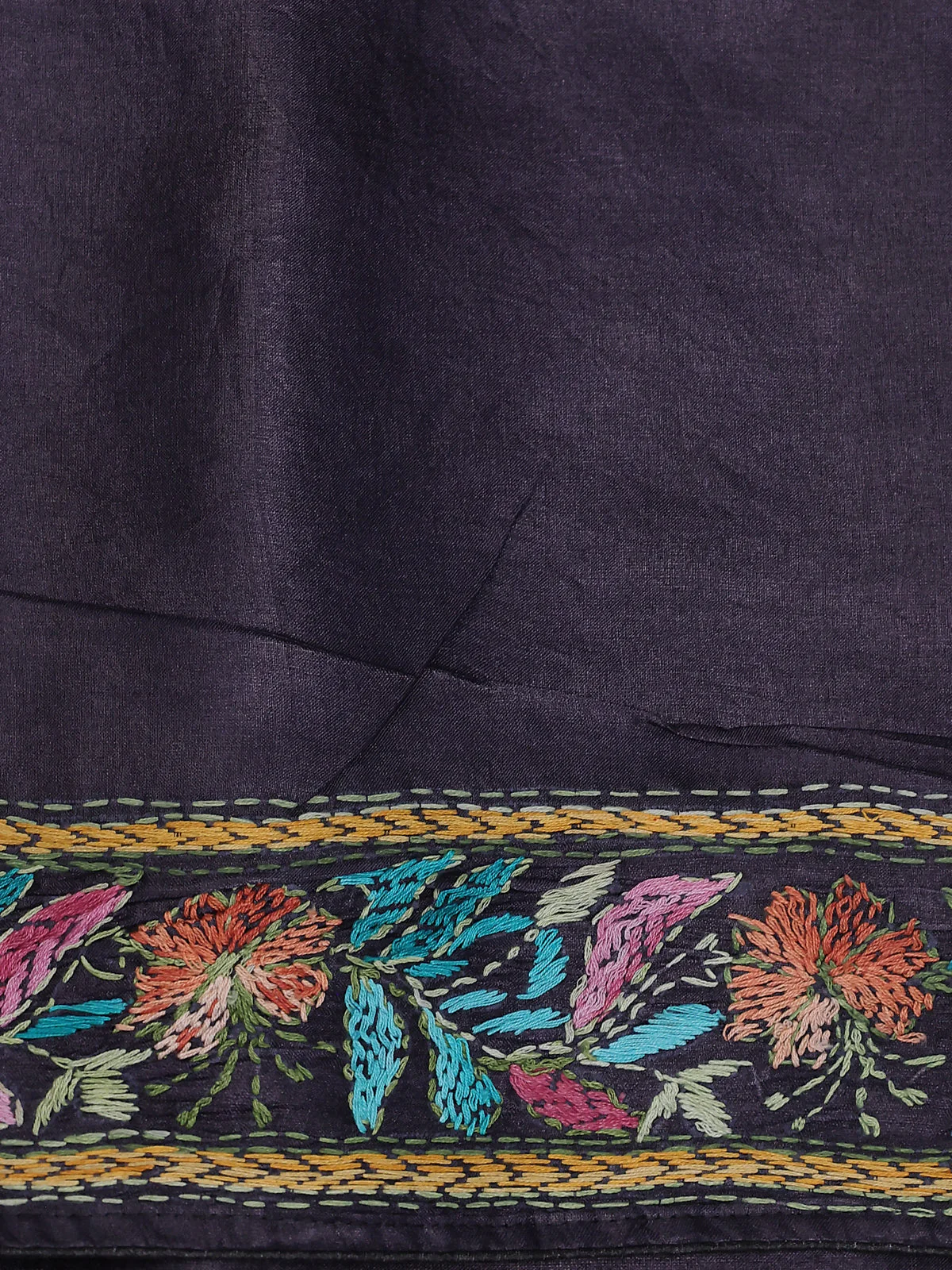 Black Tussar Silk Saree - Image 4