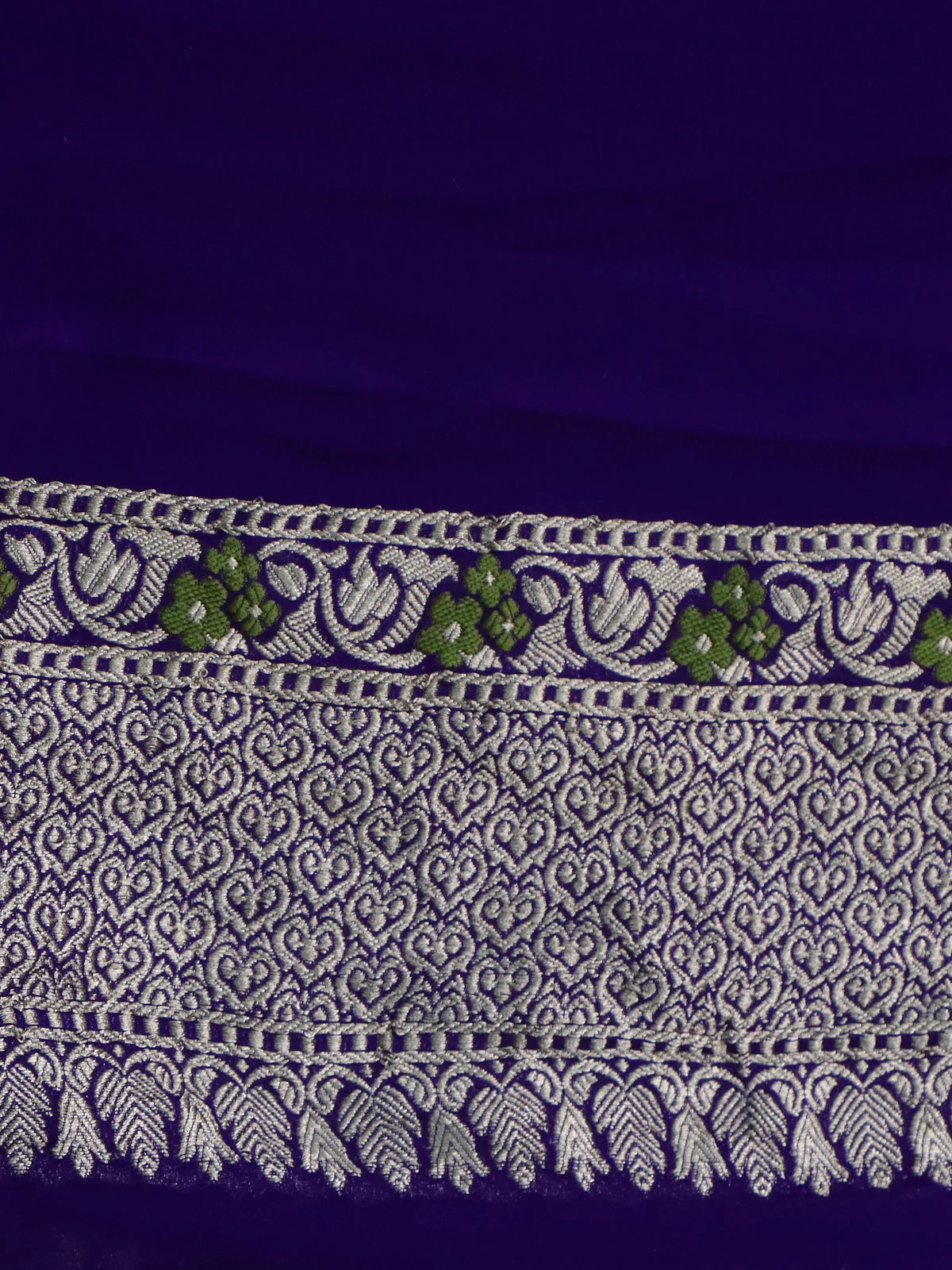 Blue Banarasi Georgette Saree - Image 4