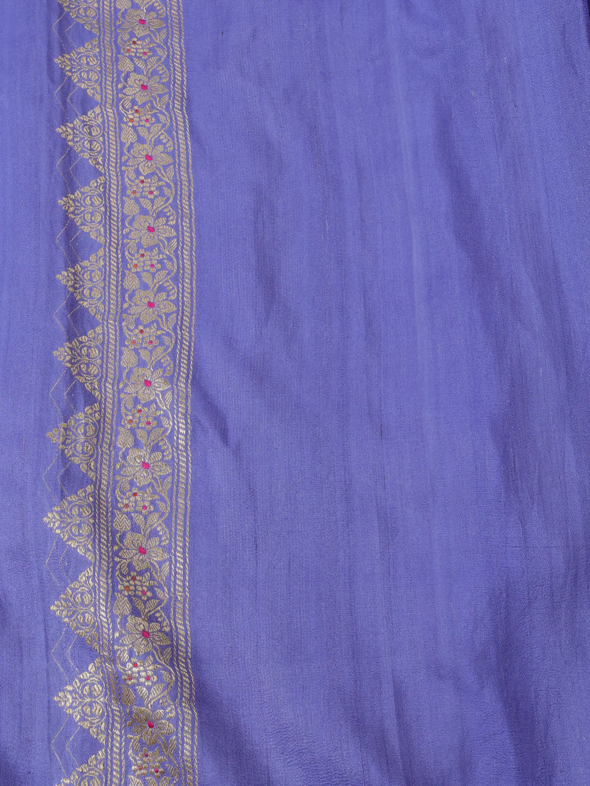 Blue Banarasi Khaddi Tussar Saree - Image 4