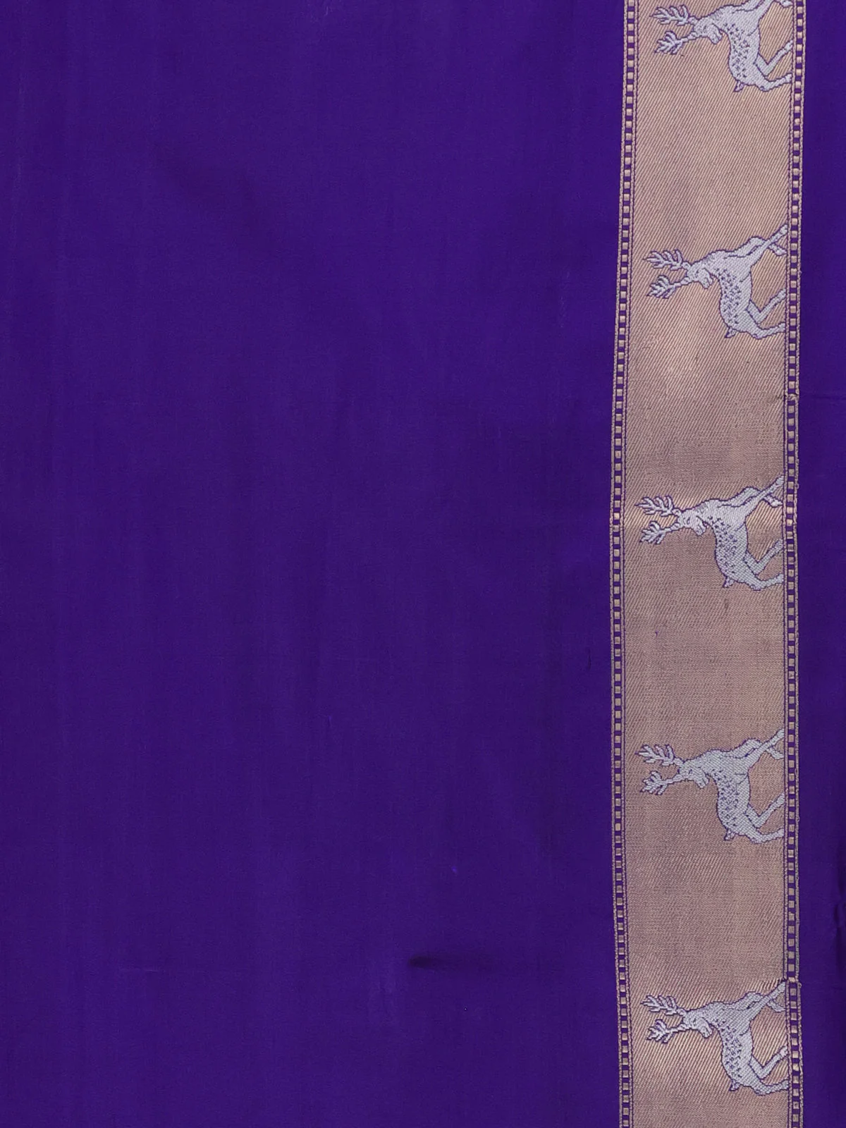 Blue Banarasi Silk Saree - Image 3