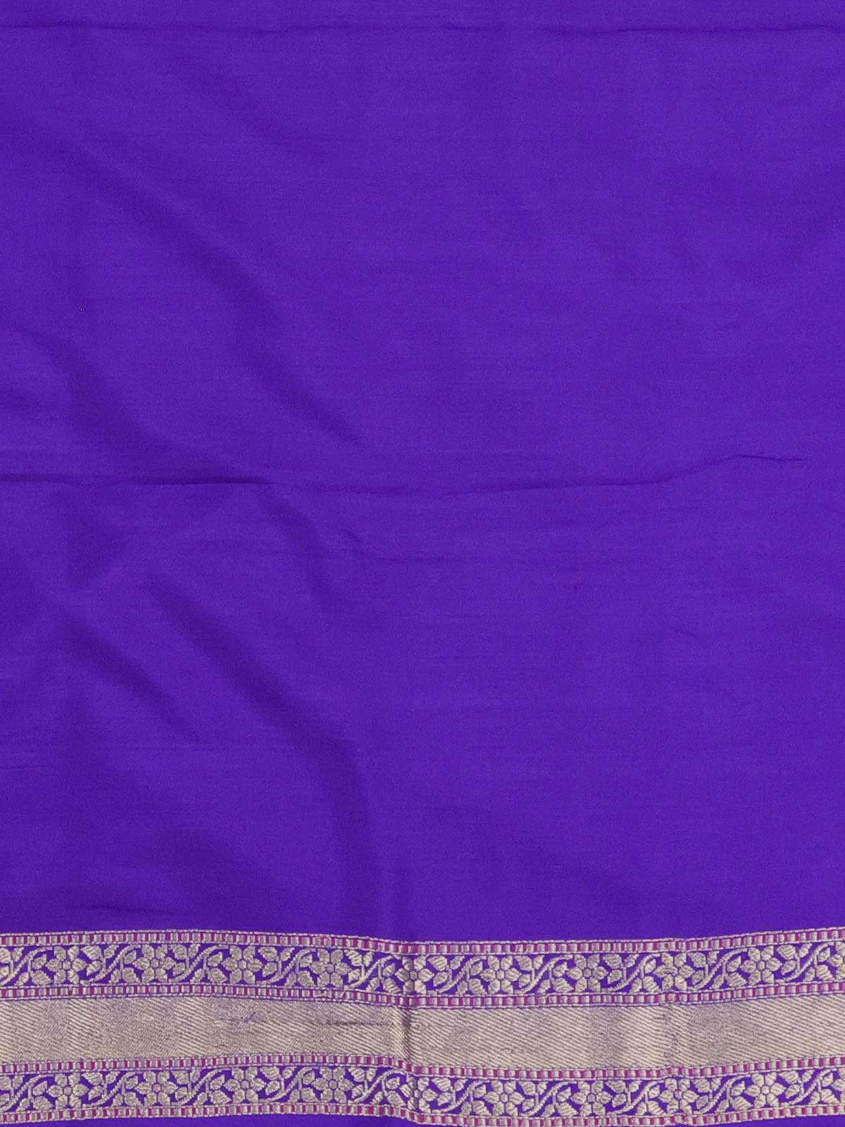Blue Banarasi Silk Saree - Image 3