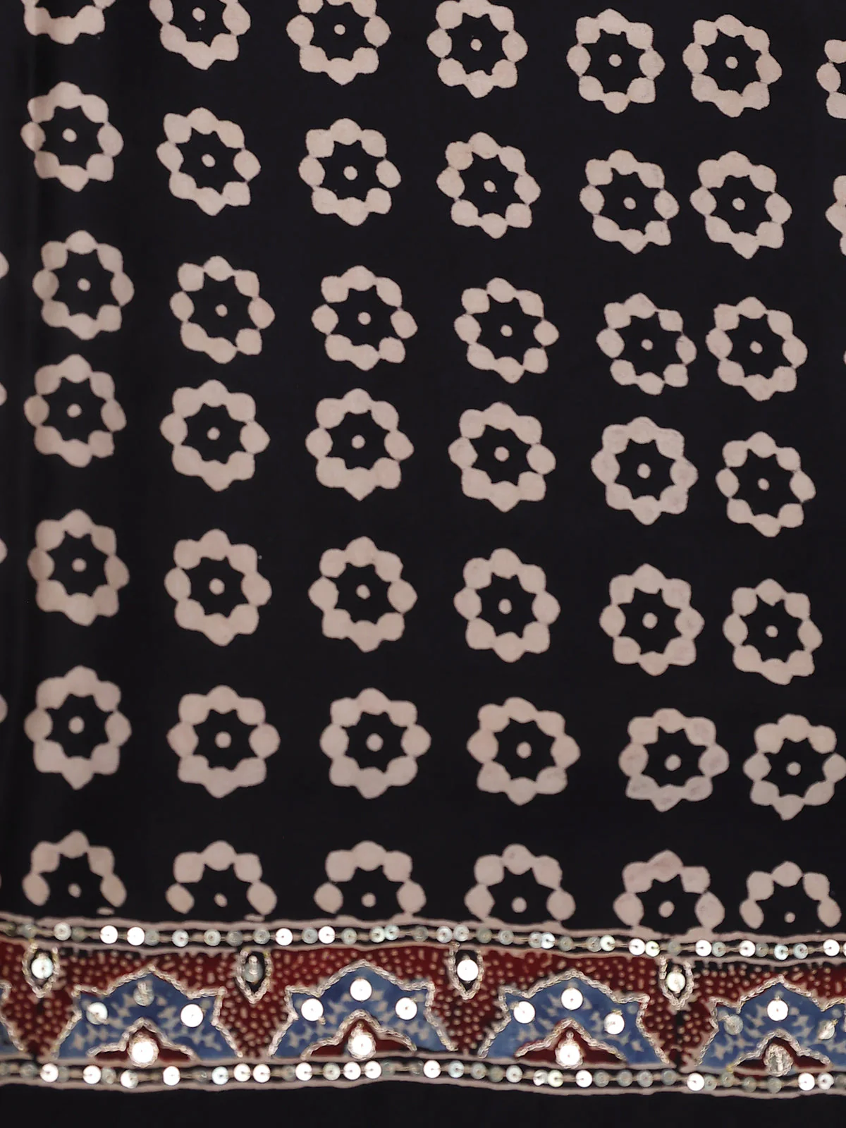 Blue-Black Modal Silk Saree - Image 5