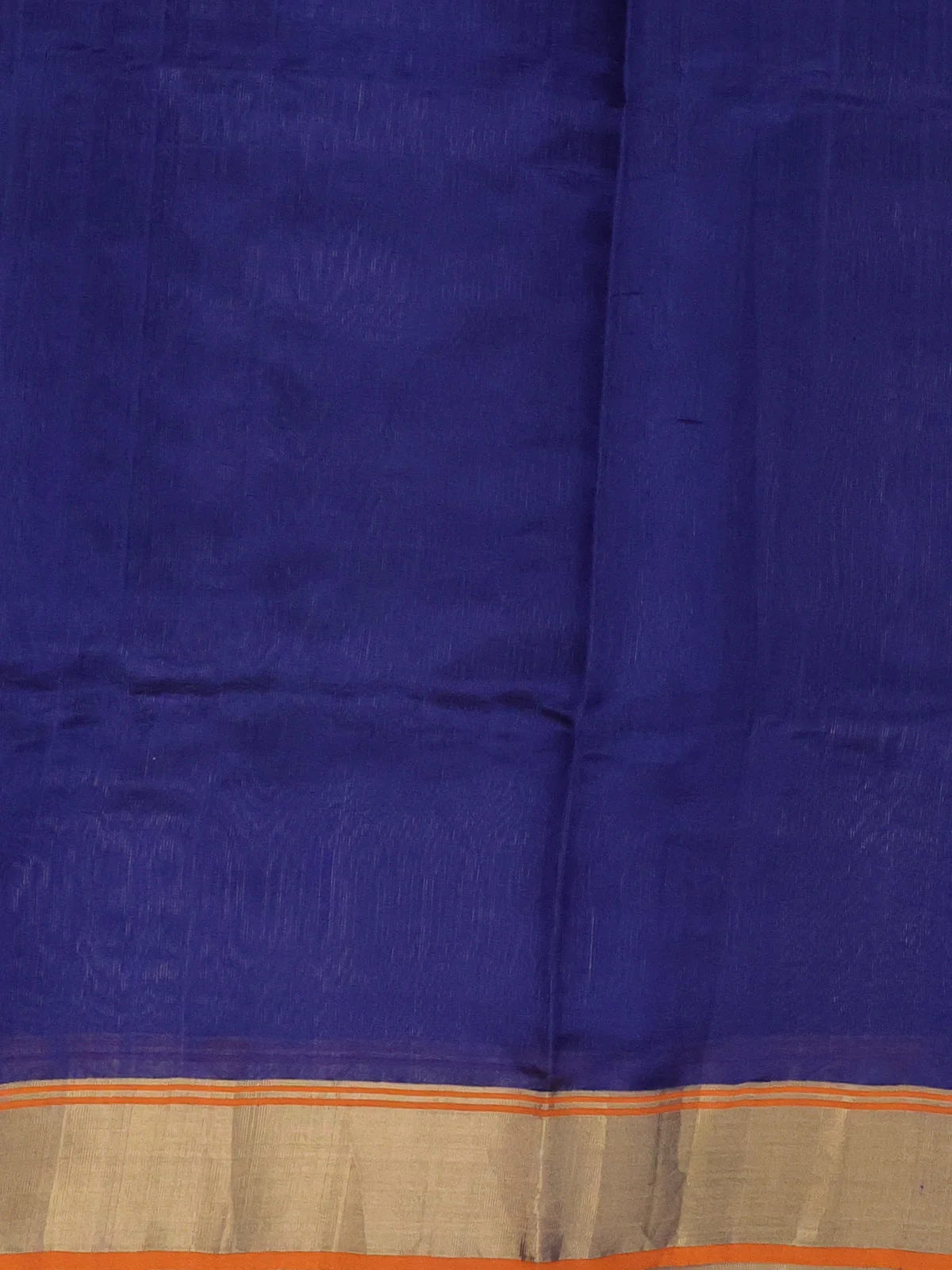 Blue-Orange Chanderi Silk Saree - Image 3