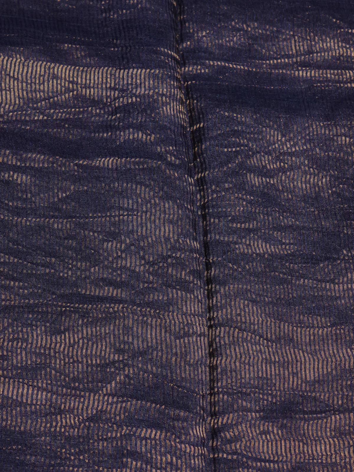 Blue Tussar Silk Saree - Image 8
