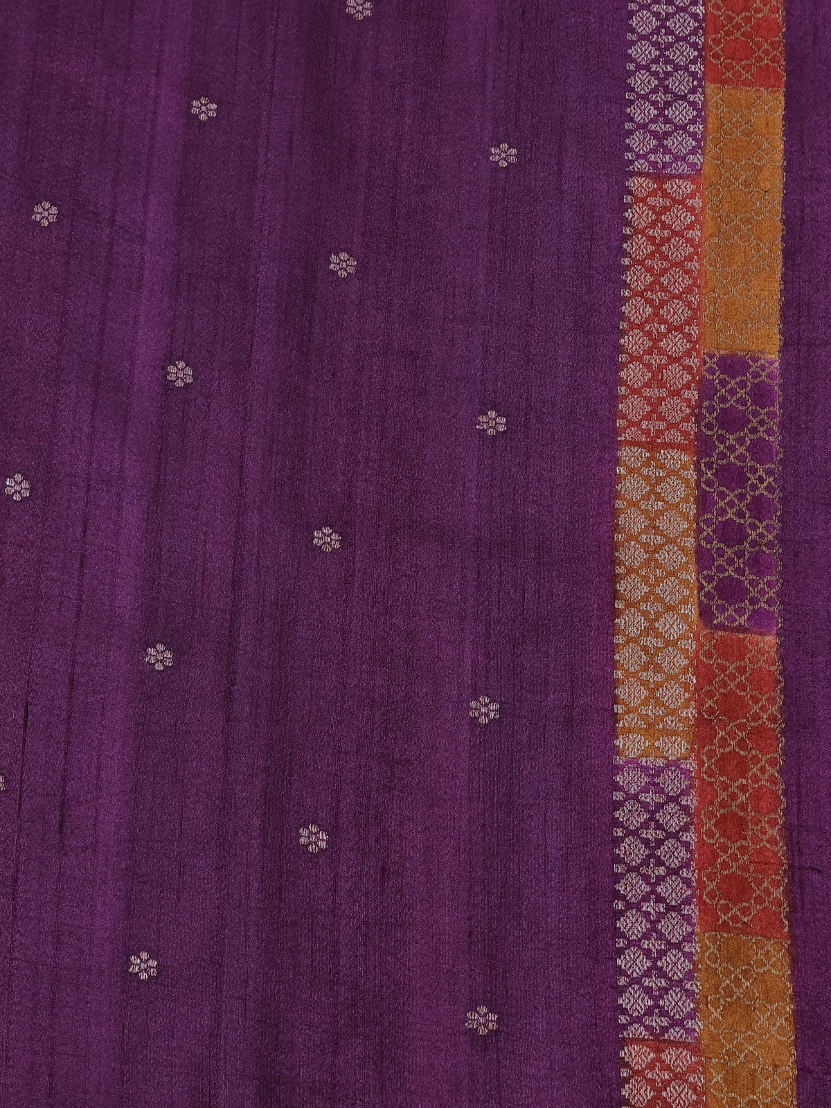 Coral Pink Banarasi Khaddi Tussar Saree - Image 4