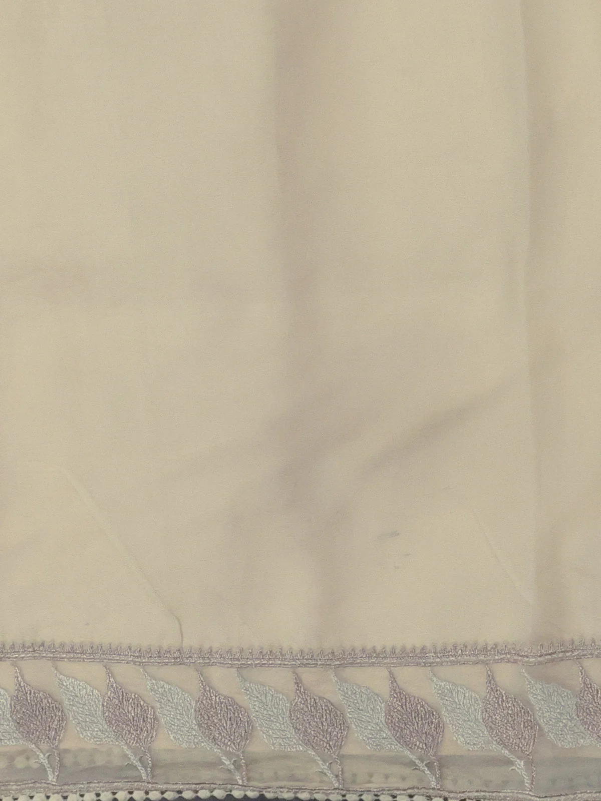 Cream Organza Silk Saree - Image 3