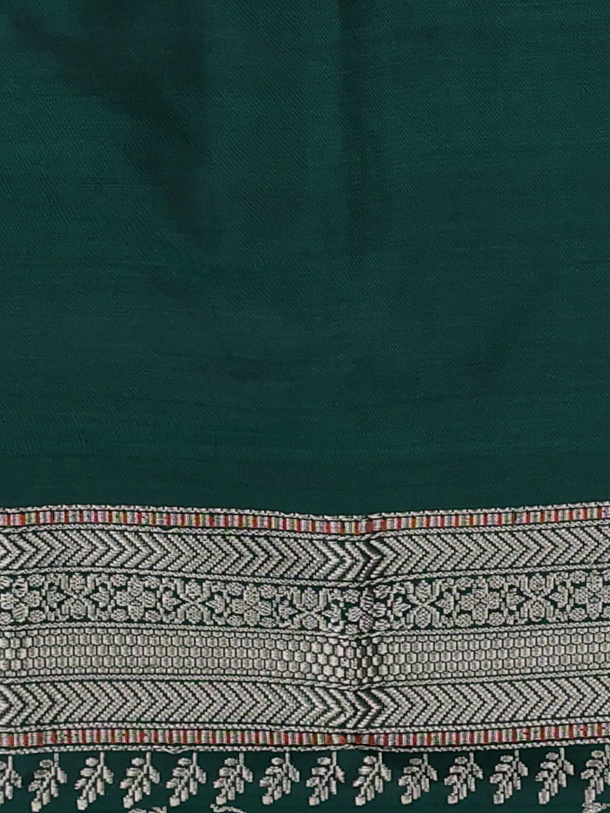 Dark Green Banarasi Silk Saree - Image 3