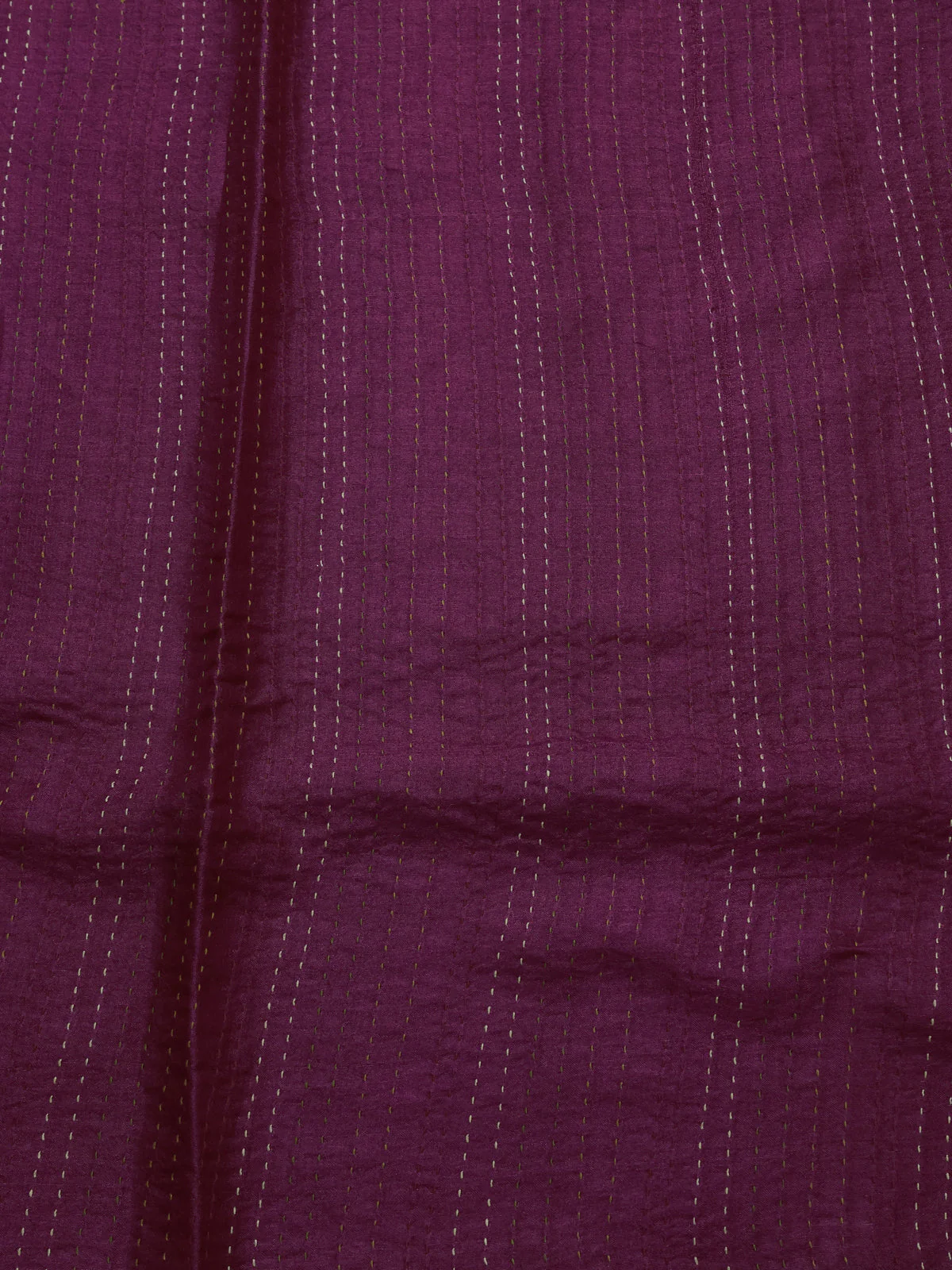 Dark Pink Tussar Silk Saree - Image 4