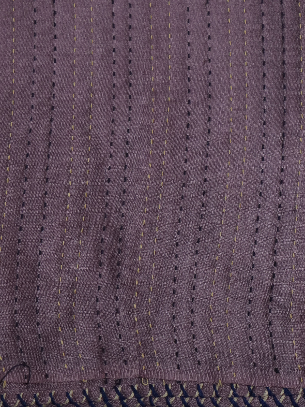 Deep Jamun Pure Tussar Silk Saree - Image 4