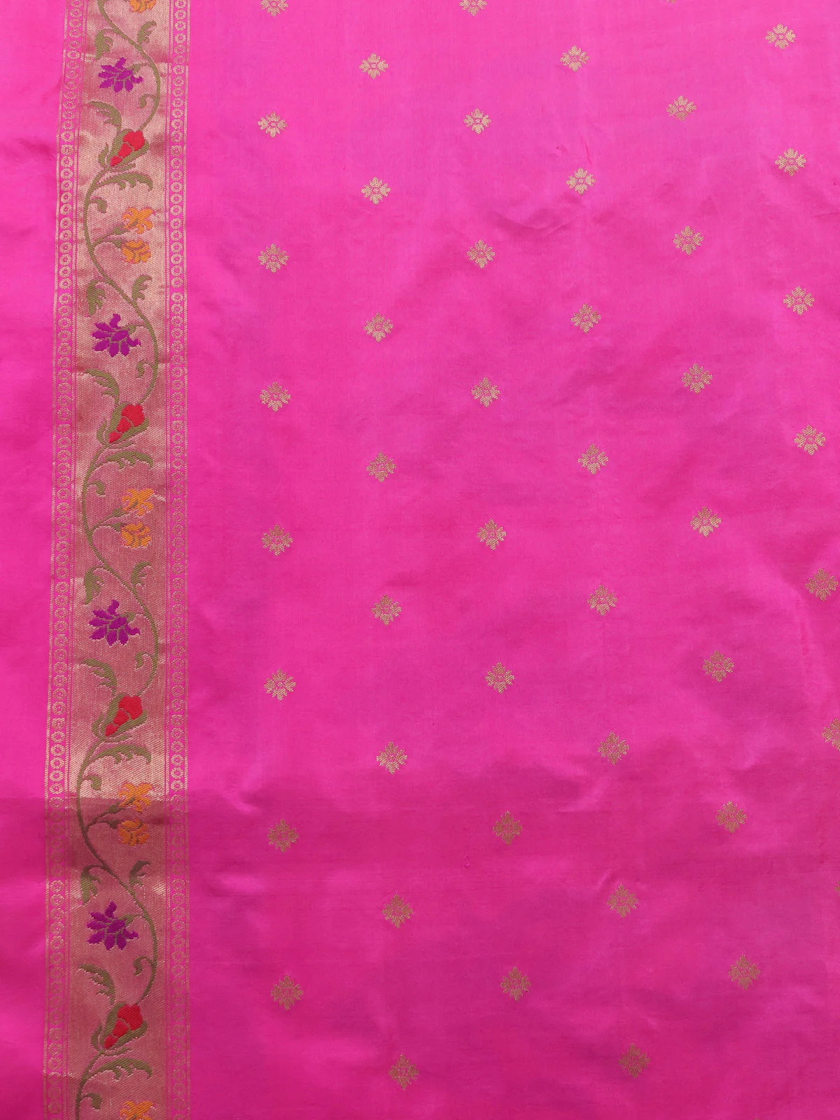 Dual Shade Of Pink Banarasi Silk Saree - Image 4