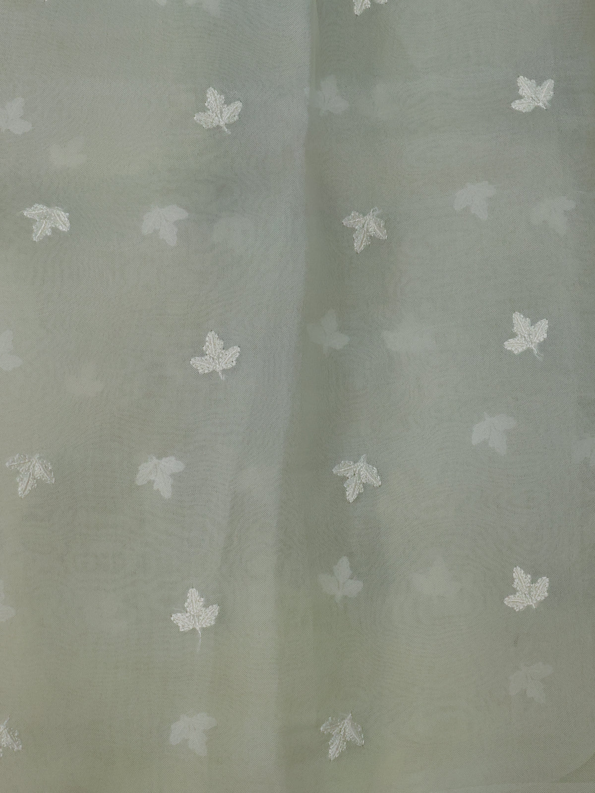 Elaichi Green - Cream Organza Silk Saree - Image 4