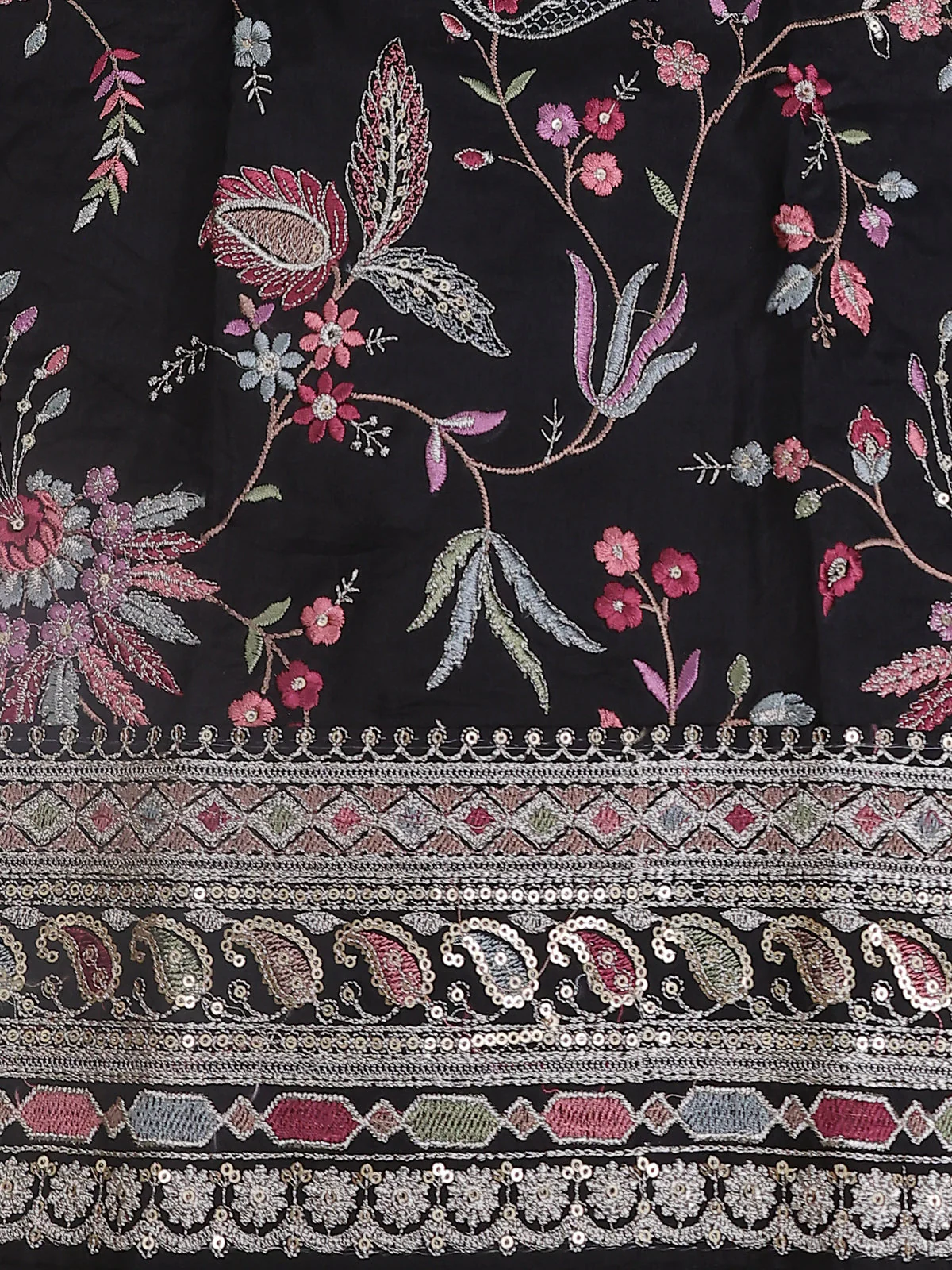 Gold-Black Tissue Silk Saree - Image 4