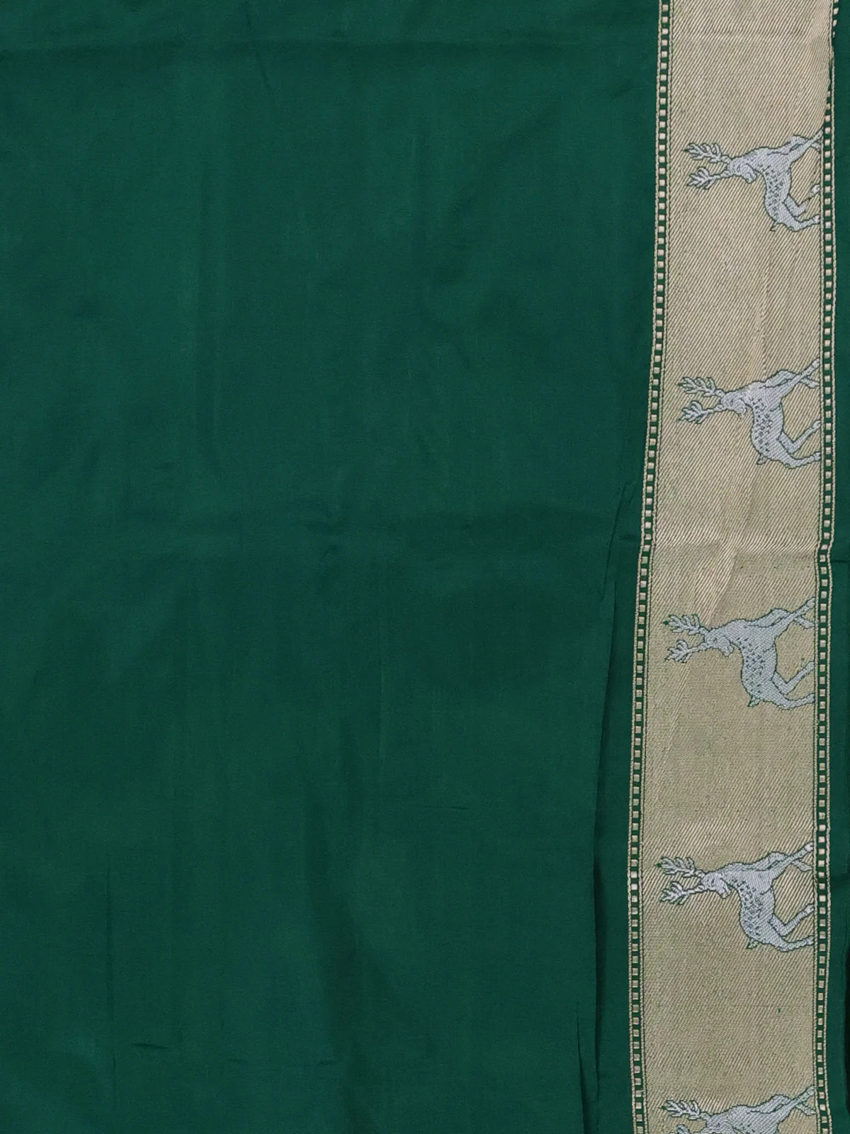 Green Banarasi Silk Saree - Image 3