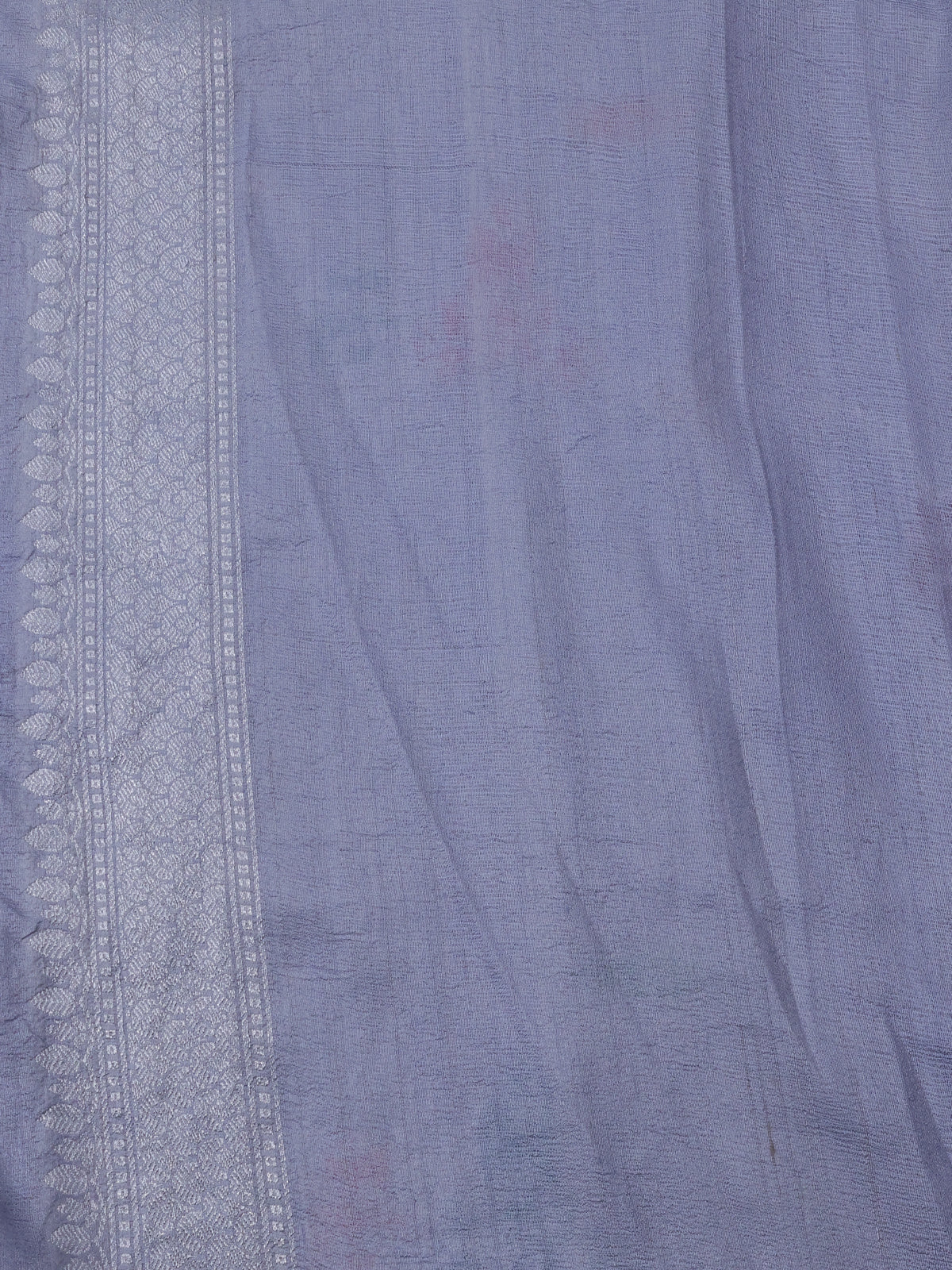 Grey Banarasi Khaddi Tussar Saree - Image 4