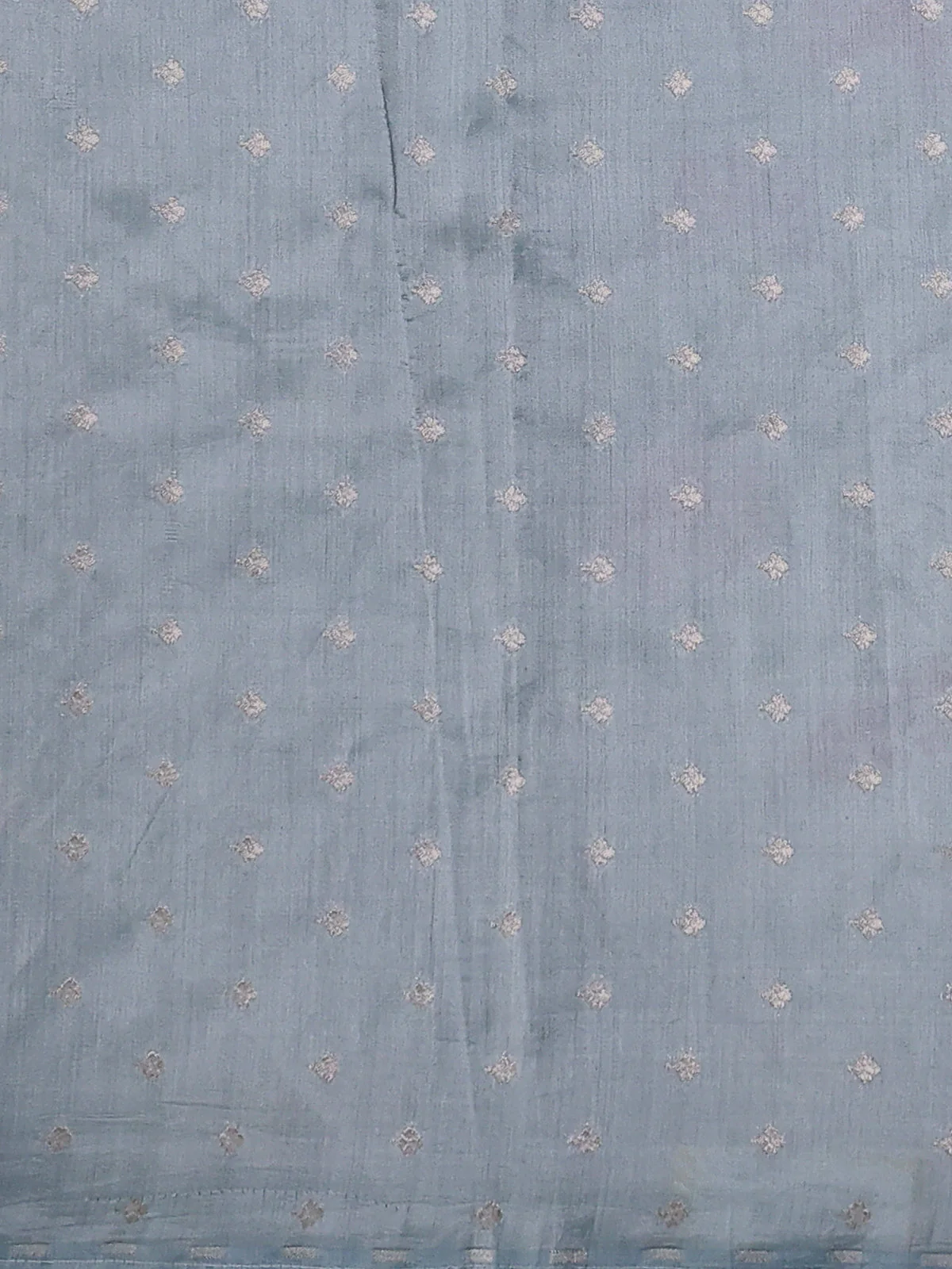 Grey Organza Hand Painted Silk Saree - Image 3