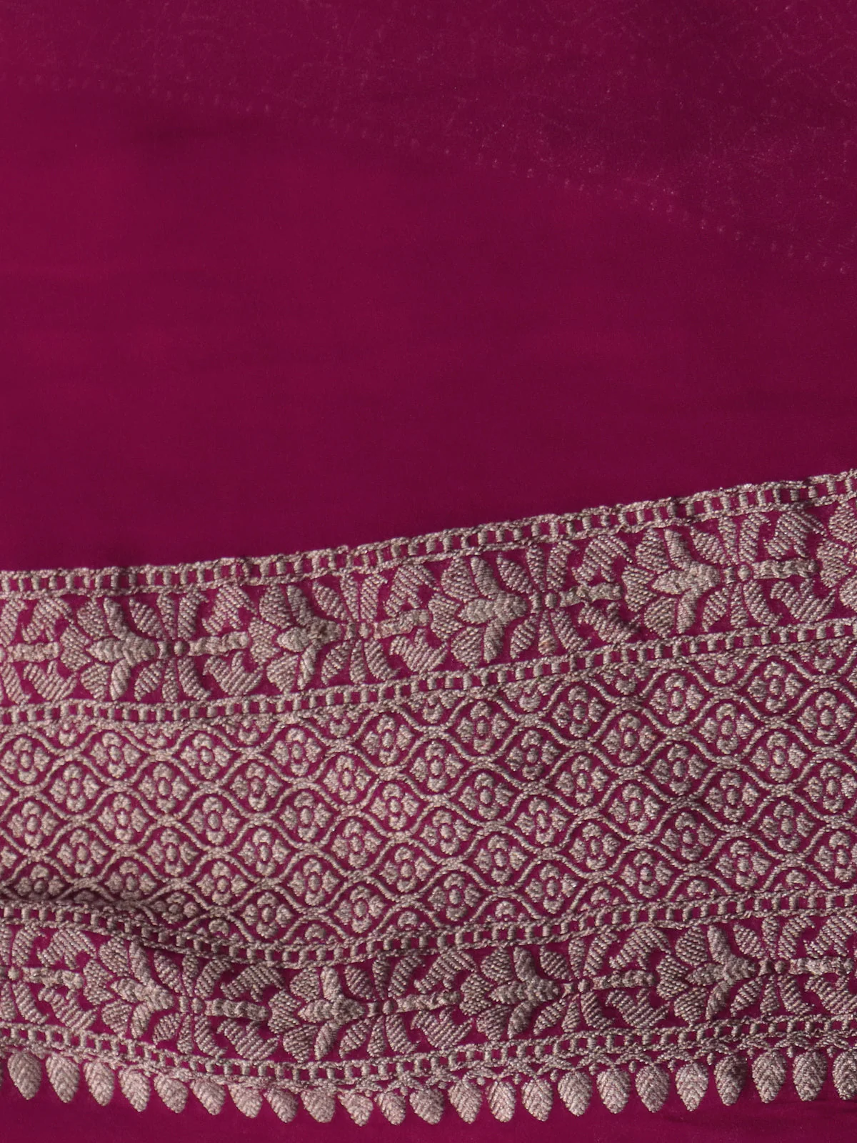 Hot Pink Banarasi Georgette Saree - Image 4