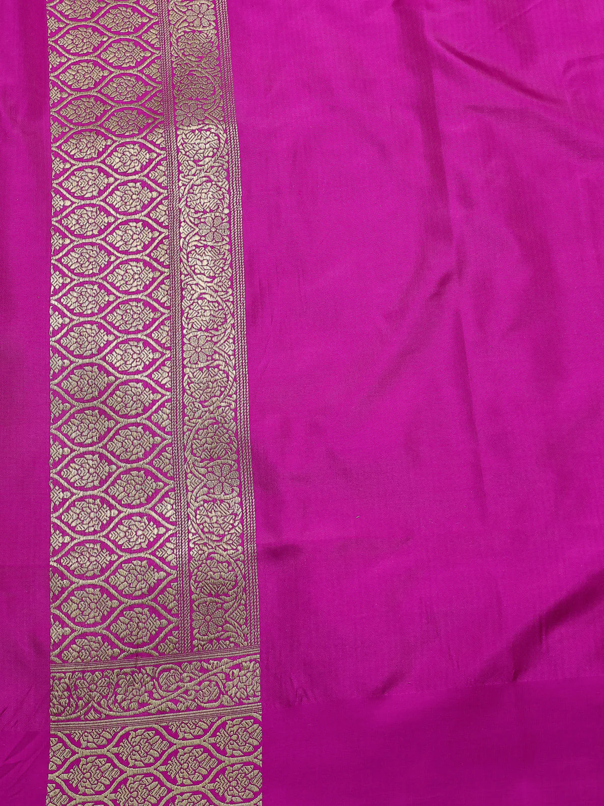 Hot Pink Banarasi Silk Saree - Image 4