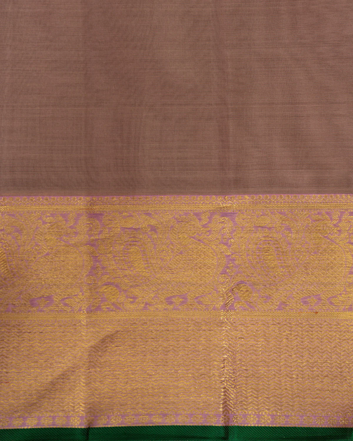 Pastel Pink Kanchipuram Silk Saree With Silver & Gold Zari Weaves - Image 10