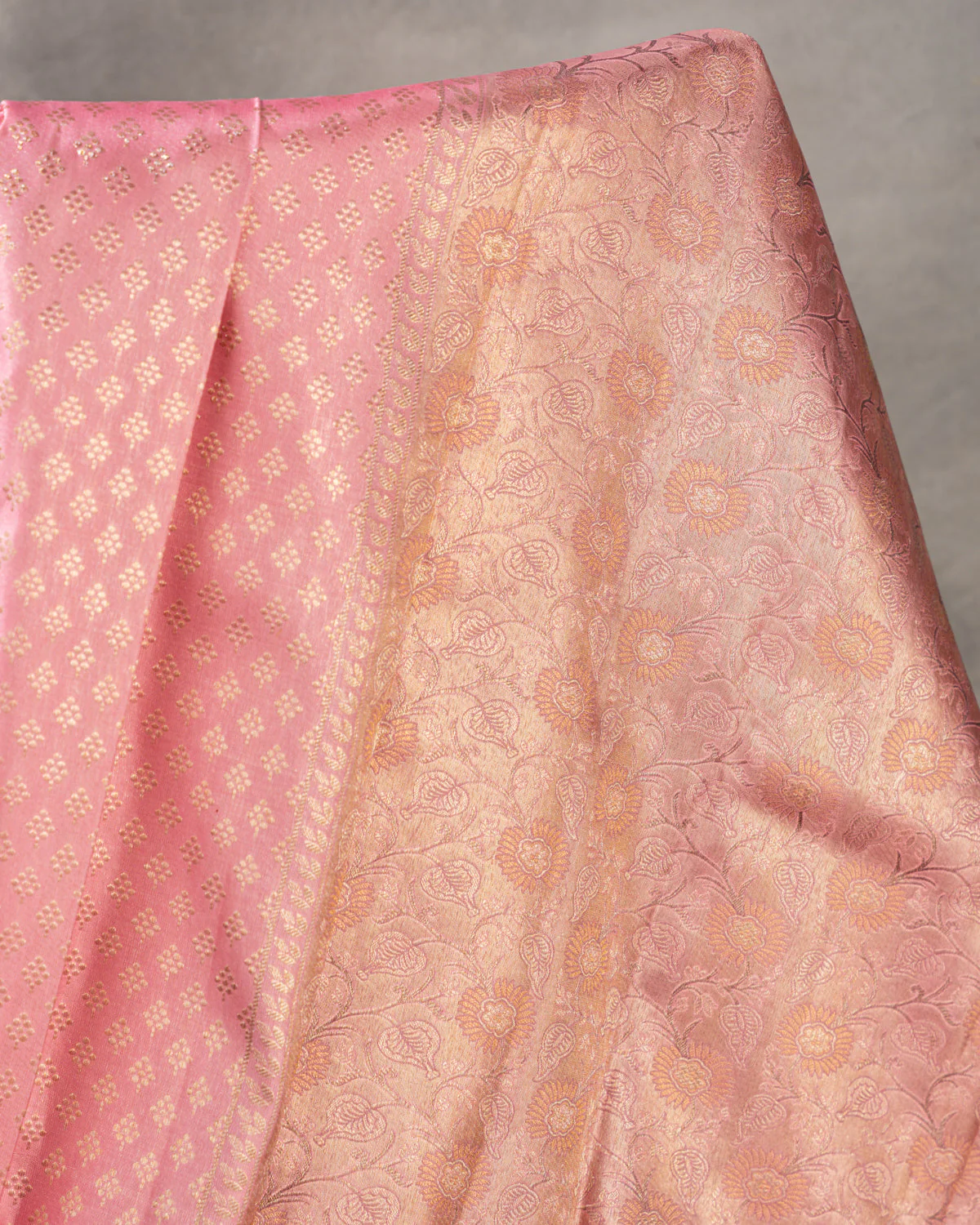 Light Pink Kanchipuram Silk Saree With Brocade Weaves - Image 6