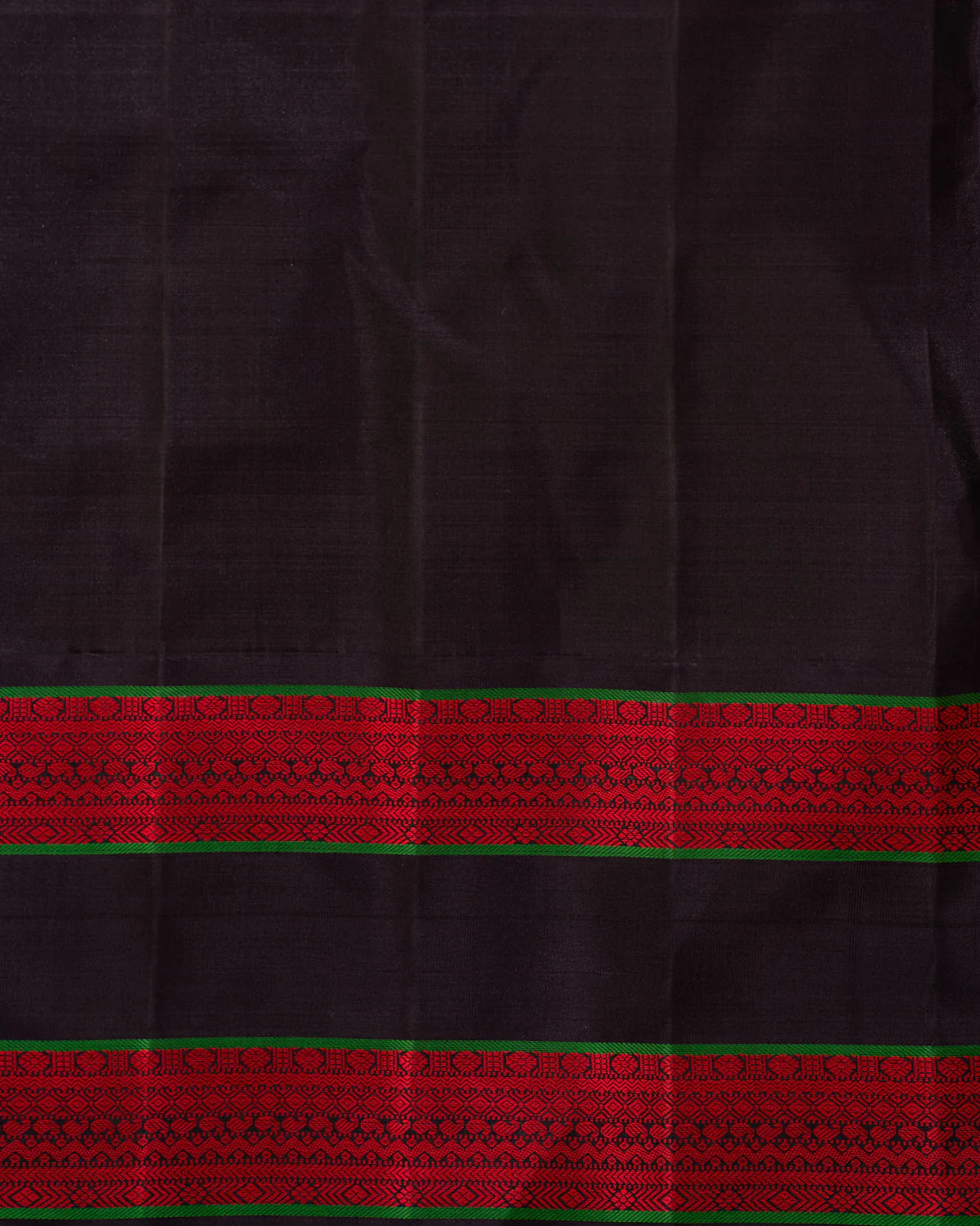 Yellow Kanchipuram Silk Saree With Different Colored Checks In The Body - Image 9