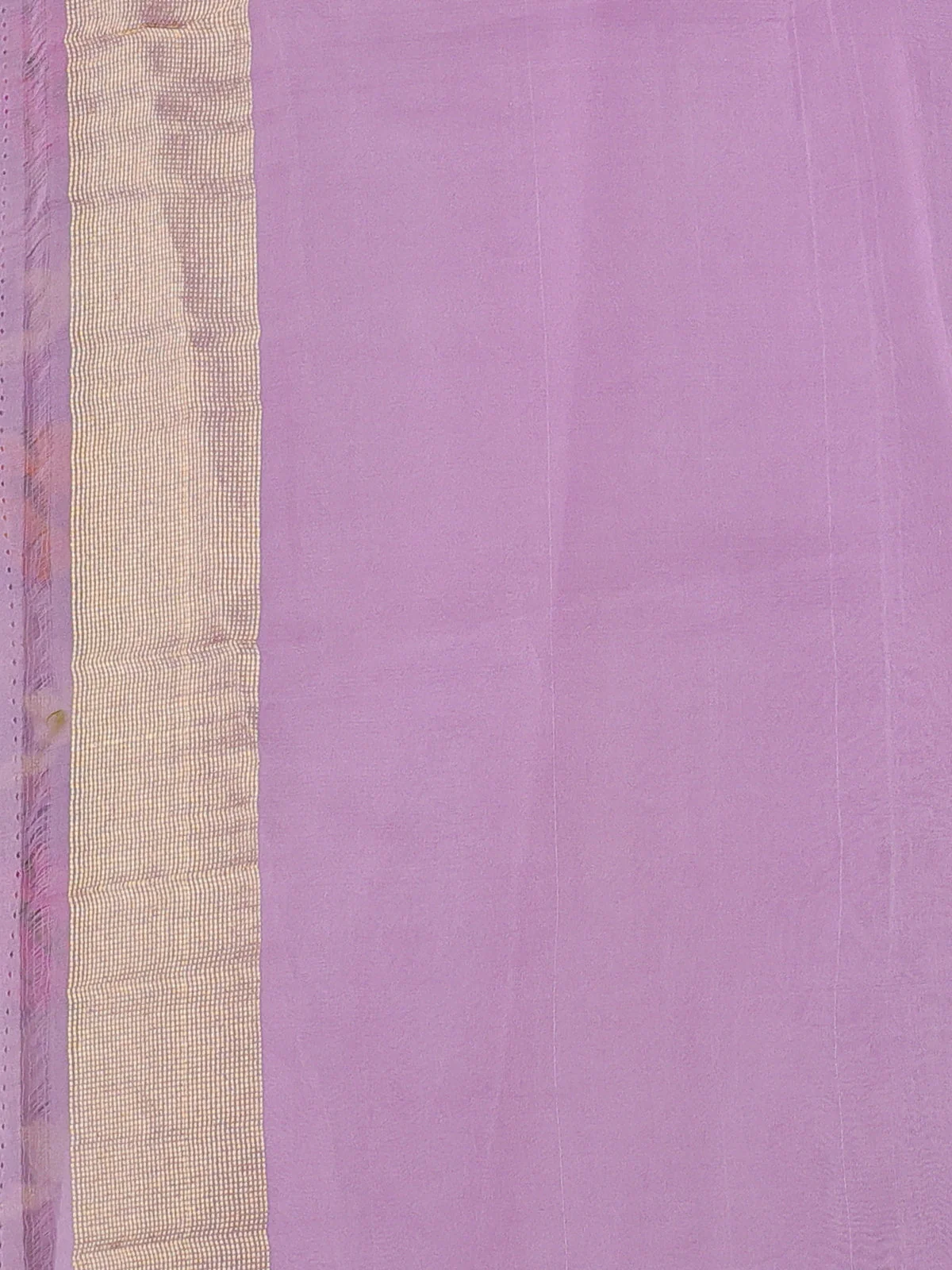 Lavender Banarasi Kora Silk Saree - Image 3