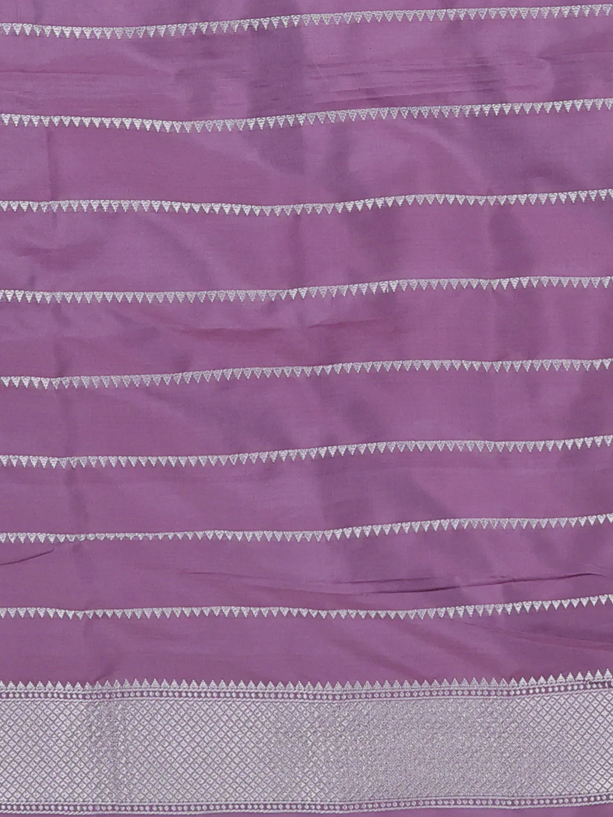Lavender Banarasi Silk Saree - Image 3