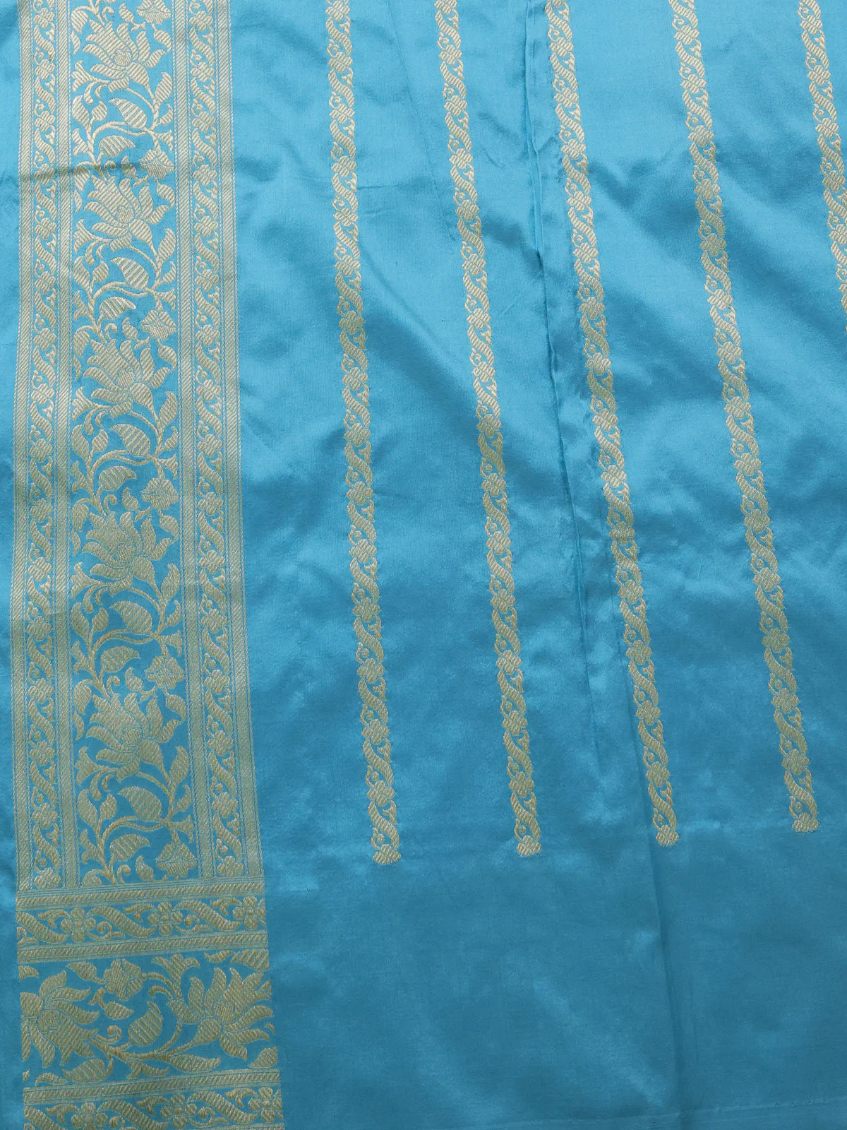 Light Blue Banarasi Silk Saree - Image 4