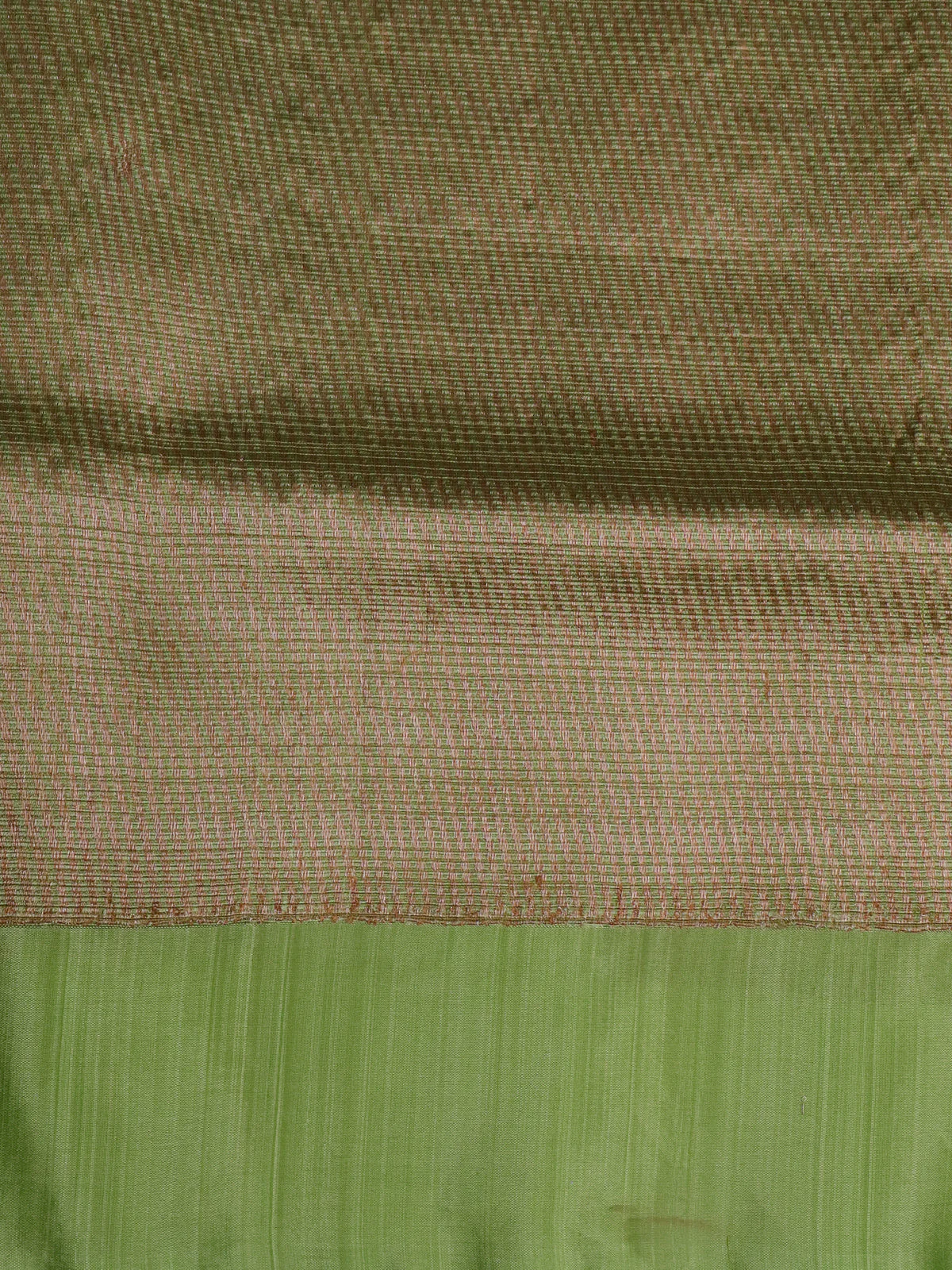 Light Blue- Pista Green Banarasi Kora Silk Saree - Image 4
