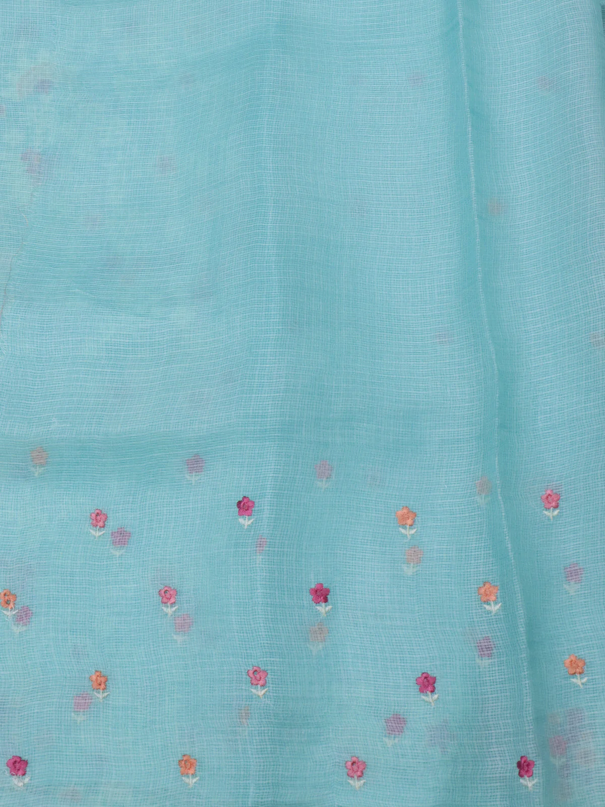 Light Blue Silk Kota Saree - Image 4