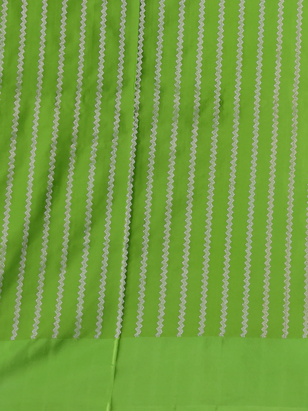 Light Green - Yellow Banarasi Mushru Silk - Image 4