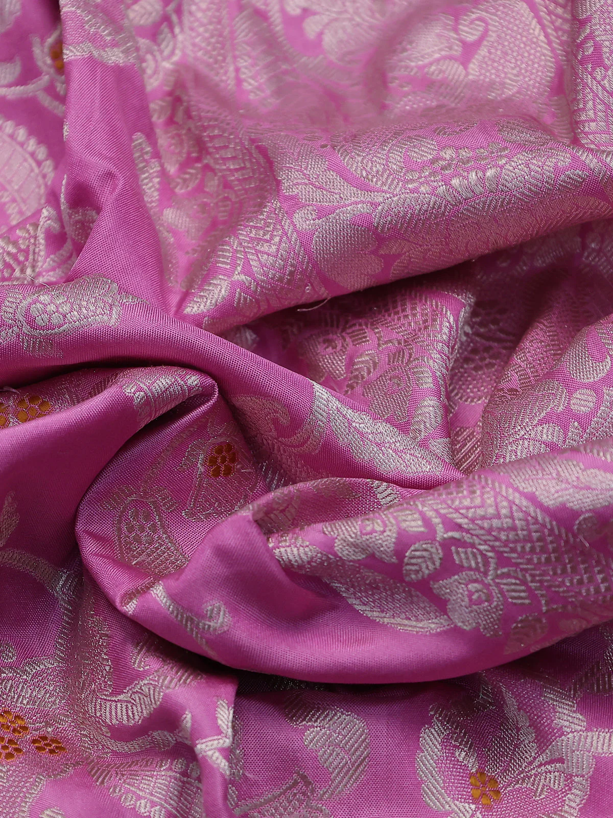 Light Pink Banarasi Silk Saree - Image 3