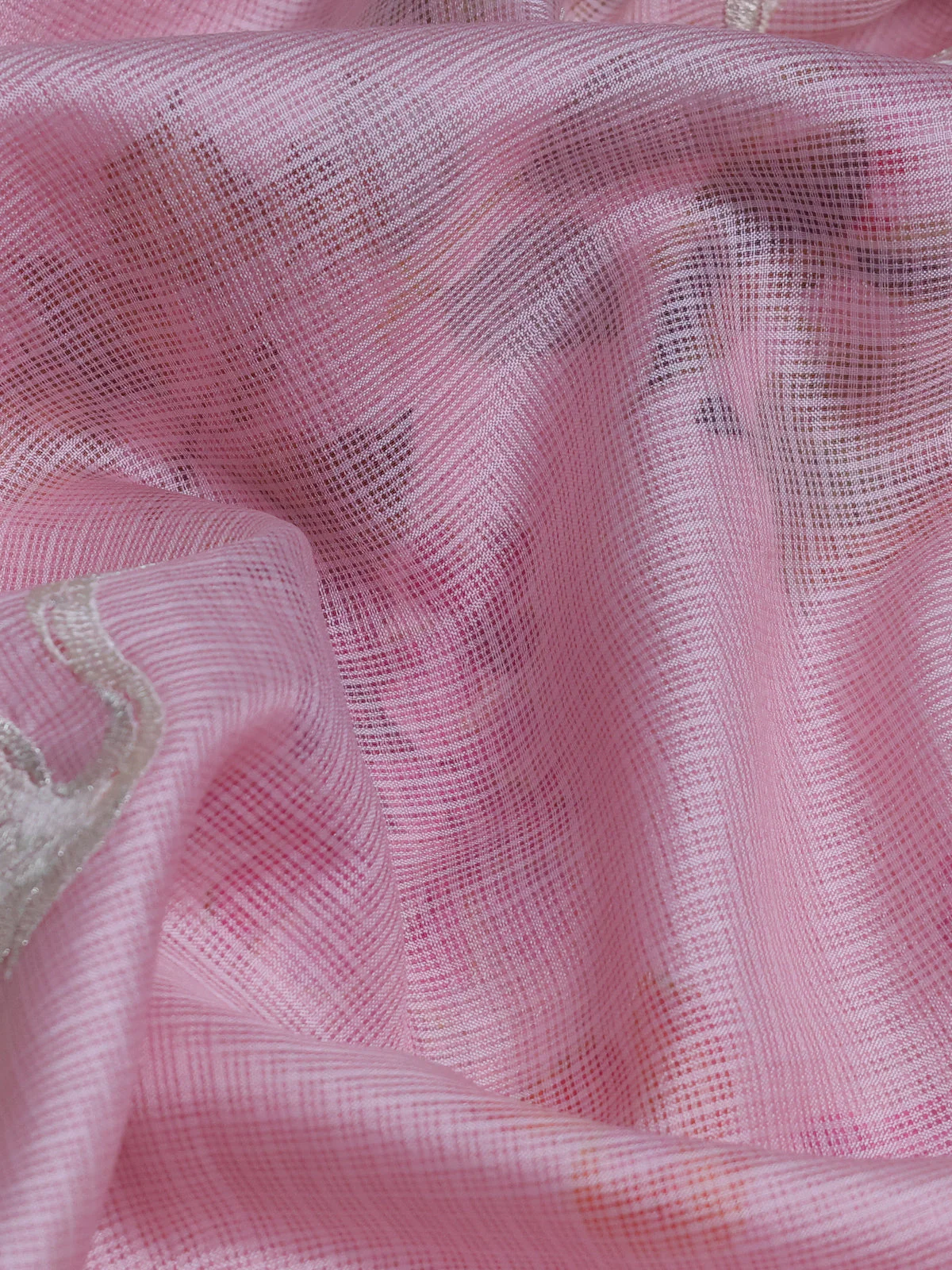 Light Pink Silk Kota Saree - Image 3