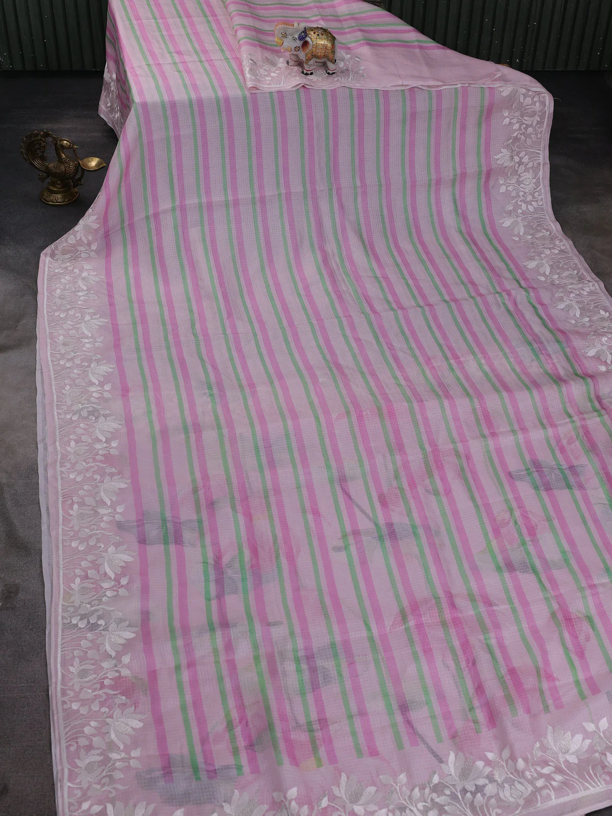 Light Pink Silk Kota Saree - Image 2