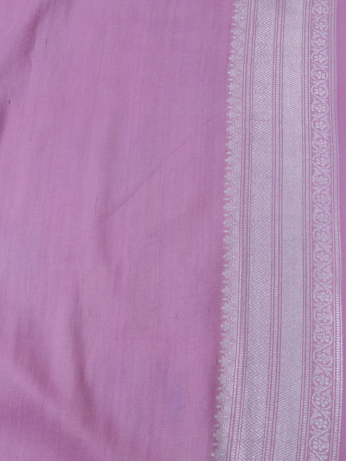 Lilac Banarasi Khaddi Tussar Saree - Image 4