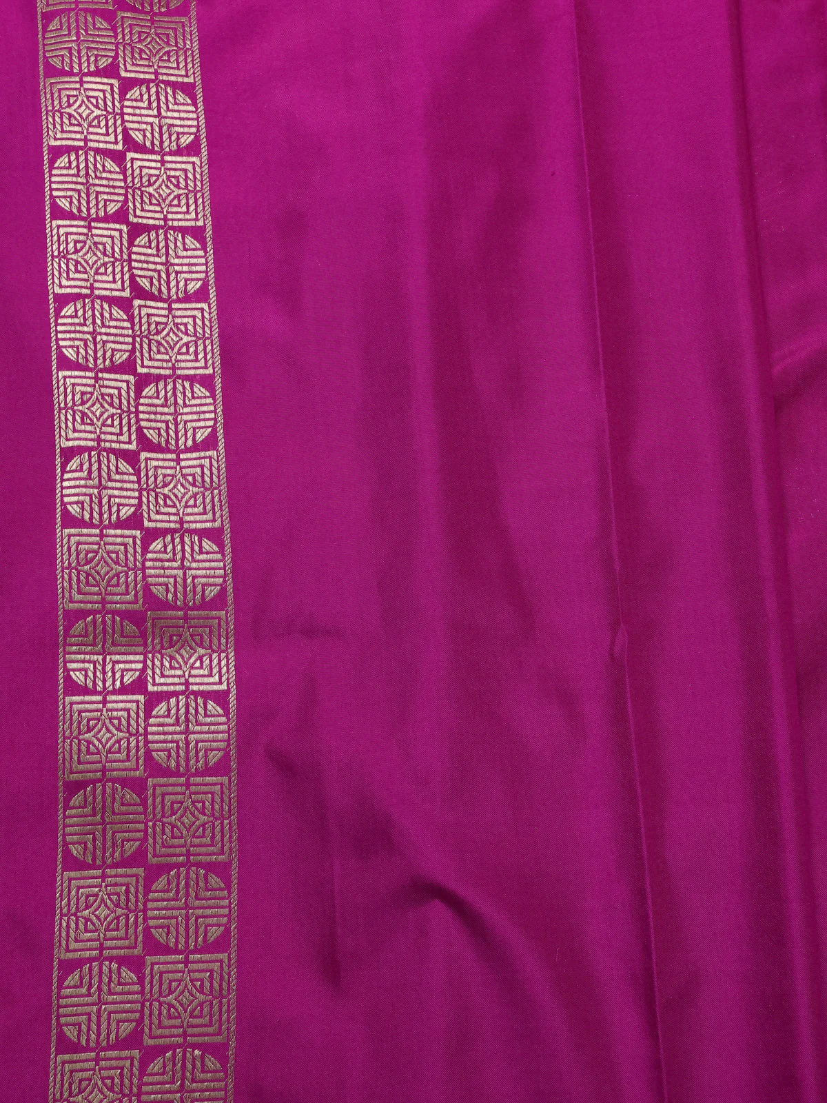 Magenta Pink Banarasi Silk Saree - Image 4