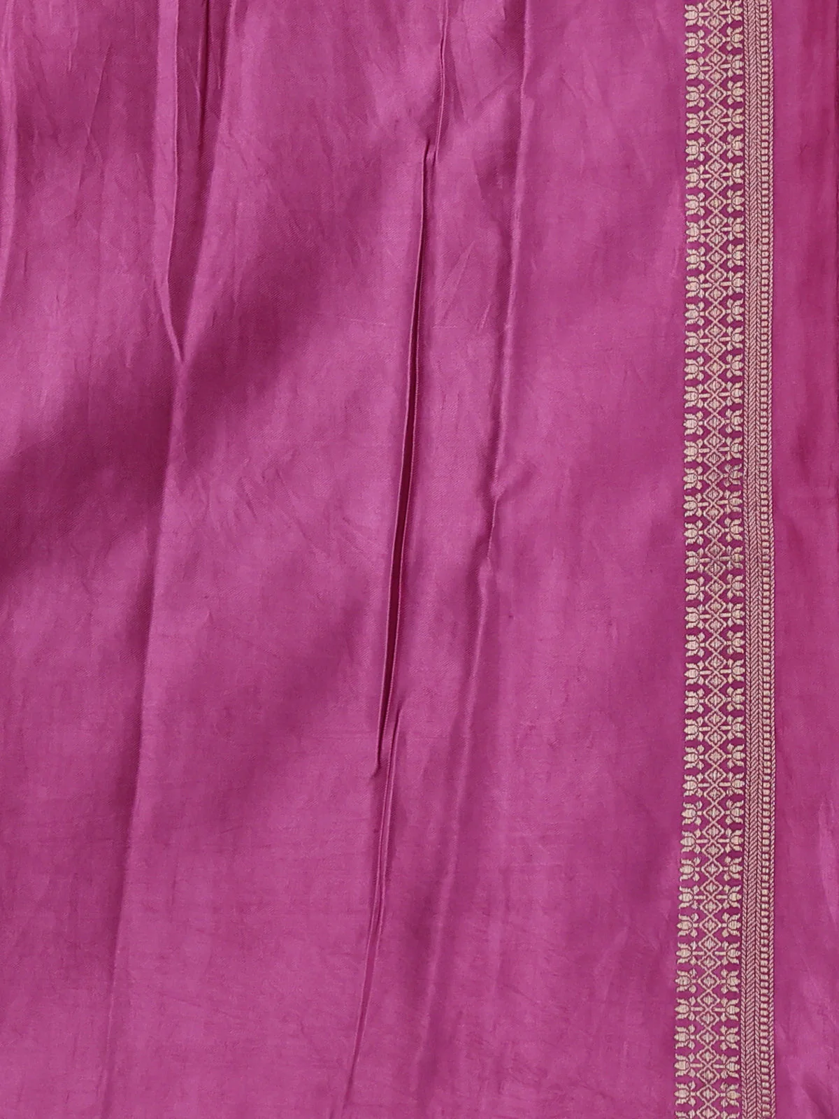 Mauve Pink Banarasi Mushru Silk Saree - Image 4