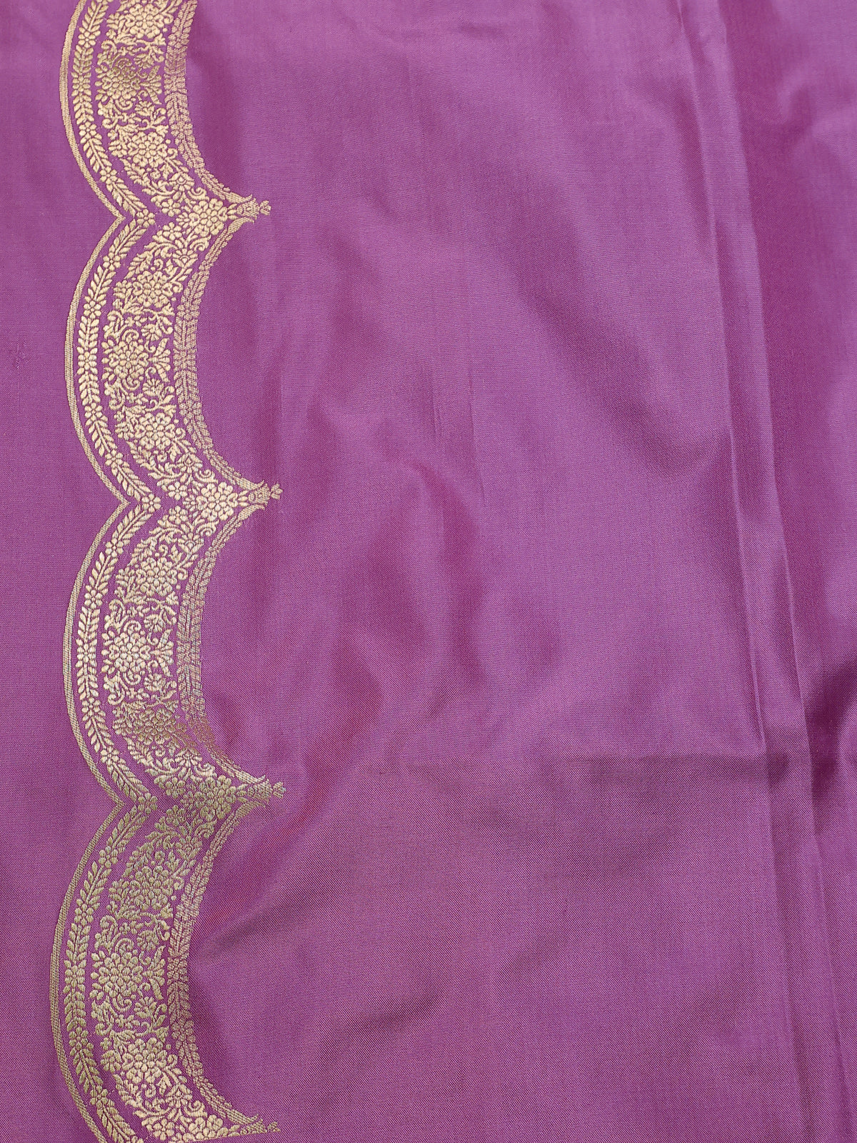 Mauve Pink Banarasi Silk Saree - Image 4