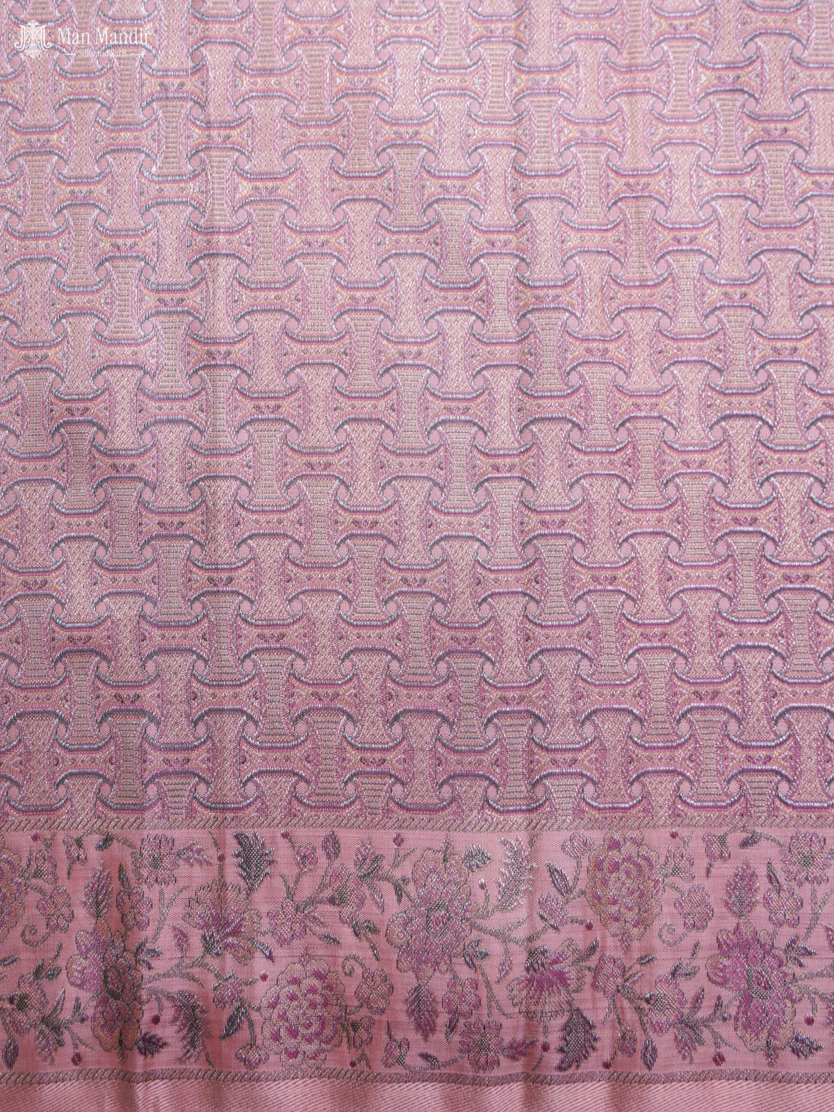 Mild Peach Kanchipuram Silk Saree - Image 7