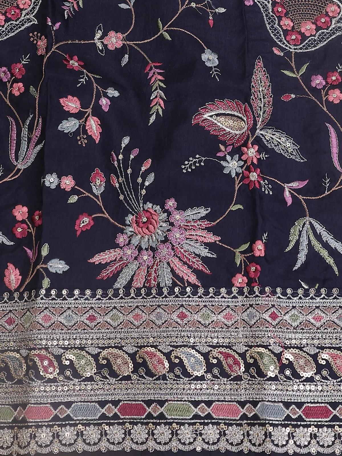 Mild Purple Tissue Silk Saree - Image 4