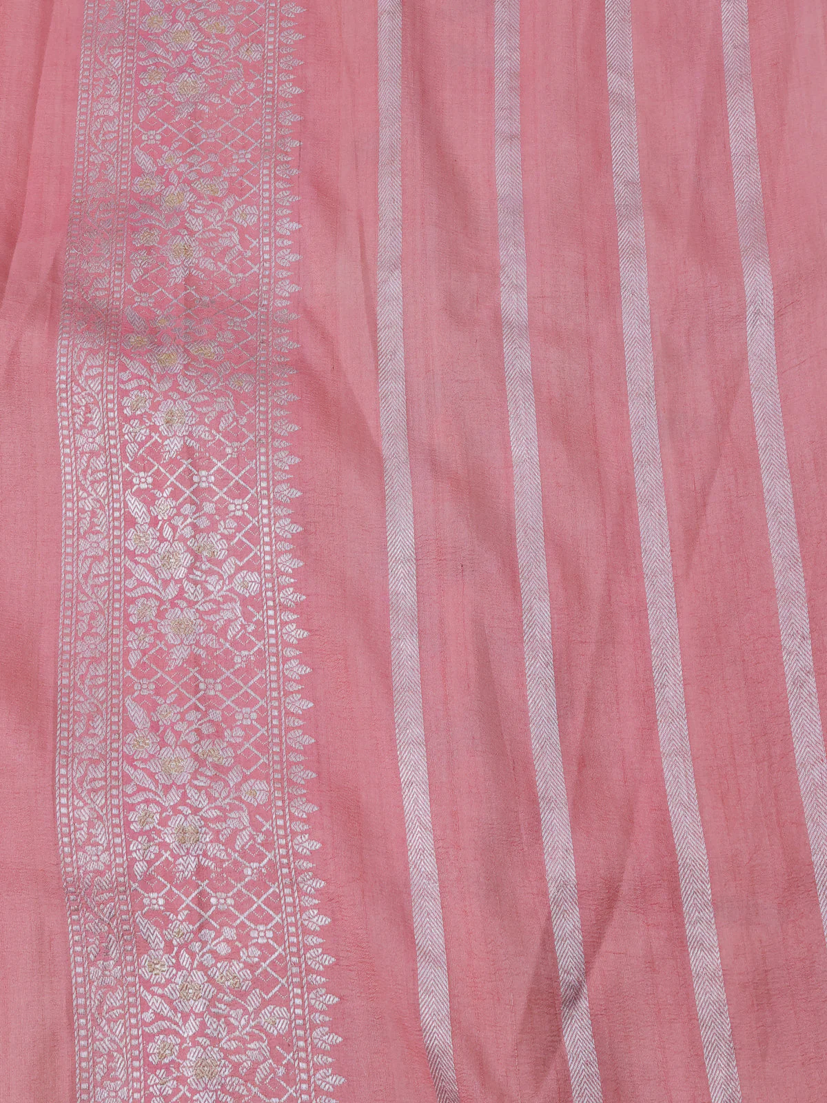 Multi Colour Banarasi Khaddi Tussar Saree - Image 4